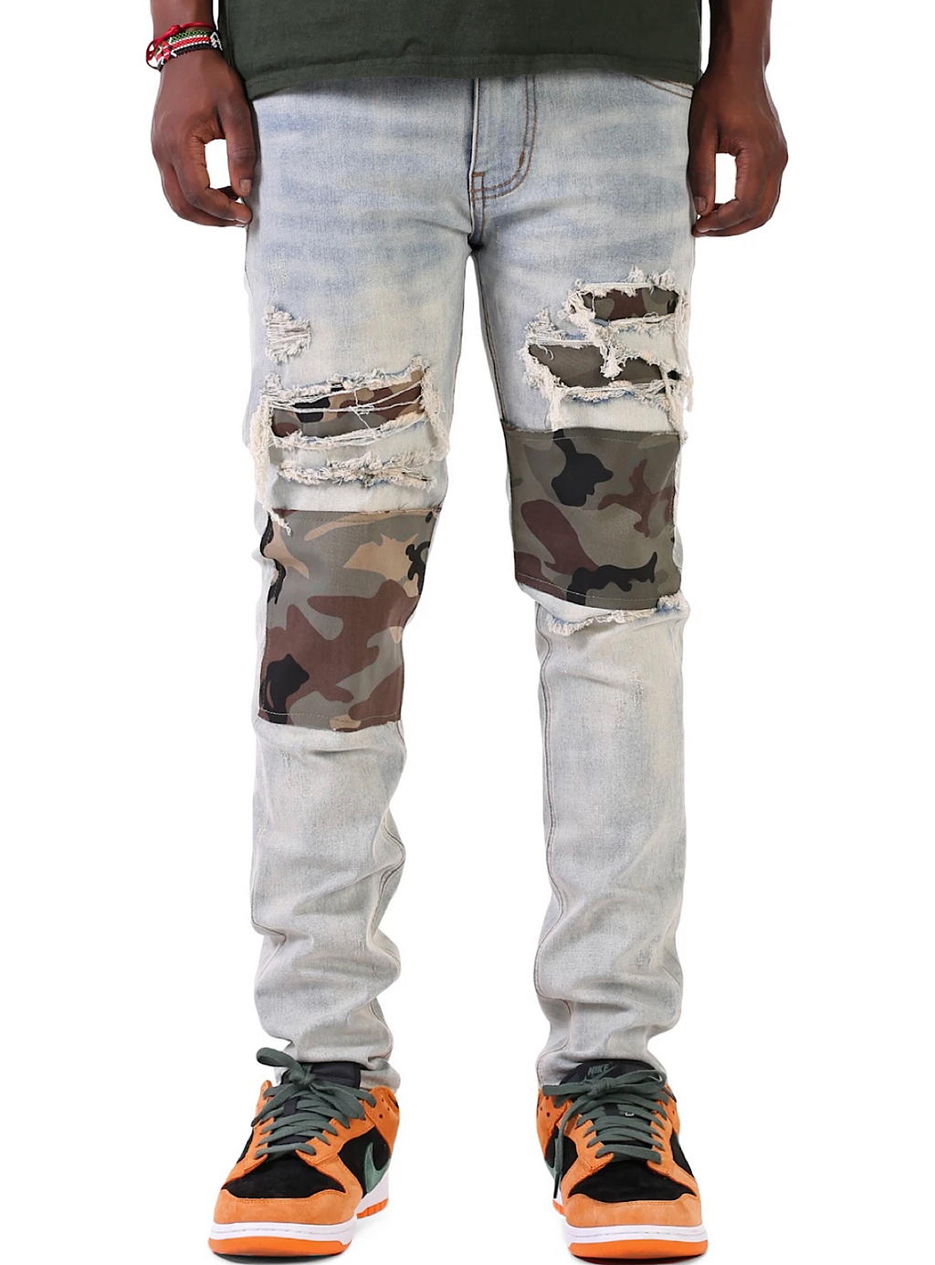 KDNK Jeans - Over & Under Camo - Blue - KND4479
