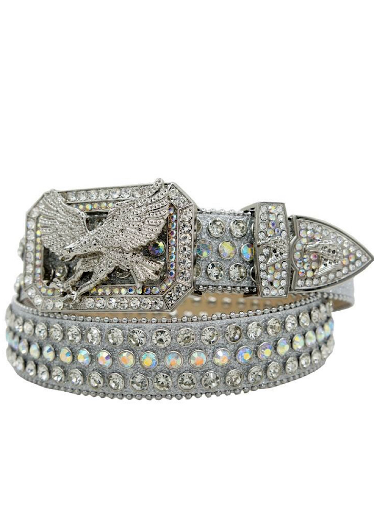 DNA Belt - Eagle - Shiny Silver And Clear With Multi - 382