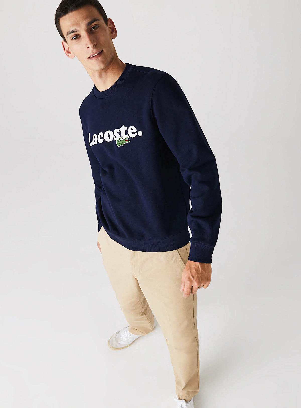 Lacoste Crewneck Sweater - Branded - Navy - SH2173