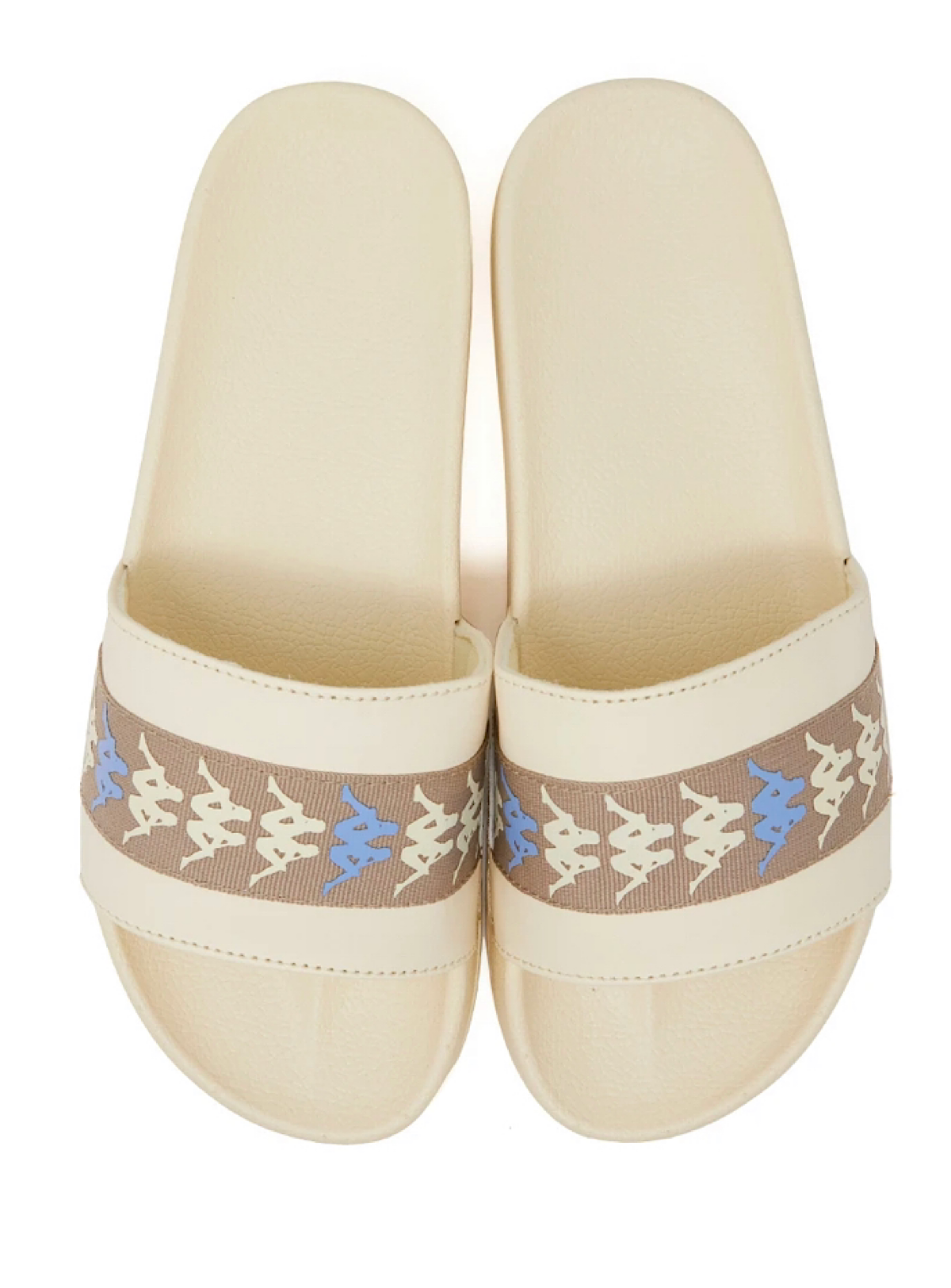 Kappa Slides - 222 Banda Adam 15 - Light Beige With Dark Almond And Blue Ash - 35161SW