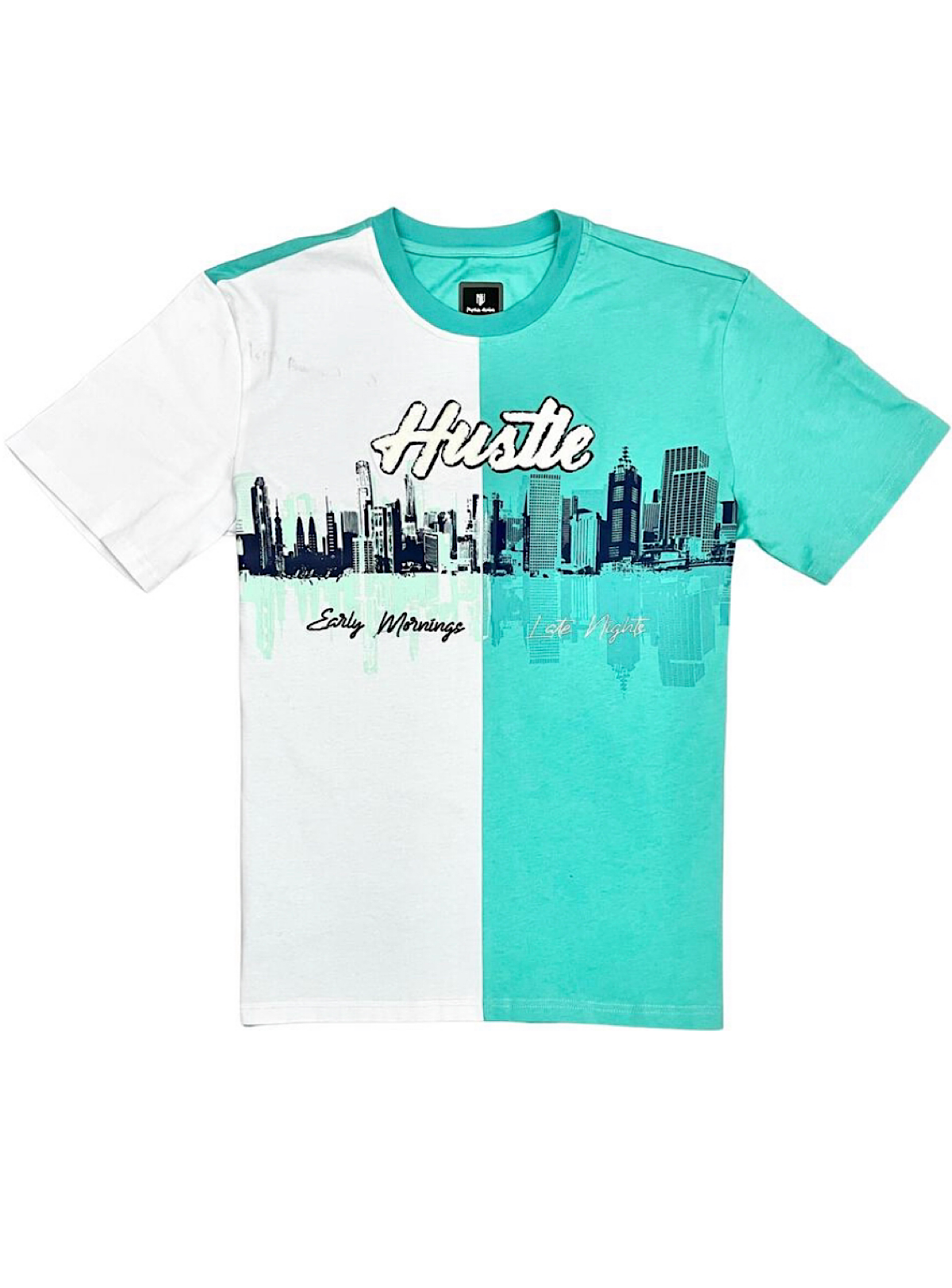 Motive Denim T-Shirt - Hustle - Mint - MT81