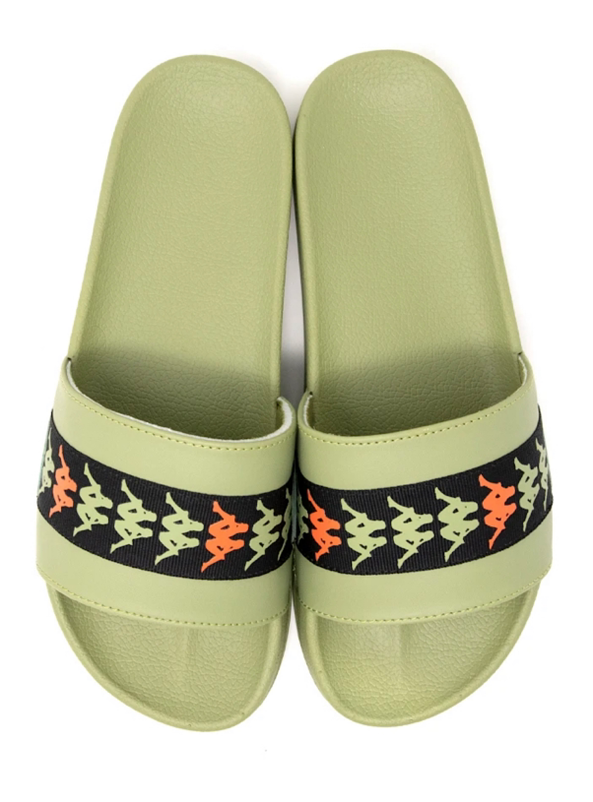 Kappa Slides - 222 Banda Adam 15 - Green Salvia With Black And Orange - 35161SW