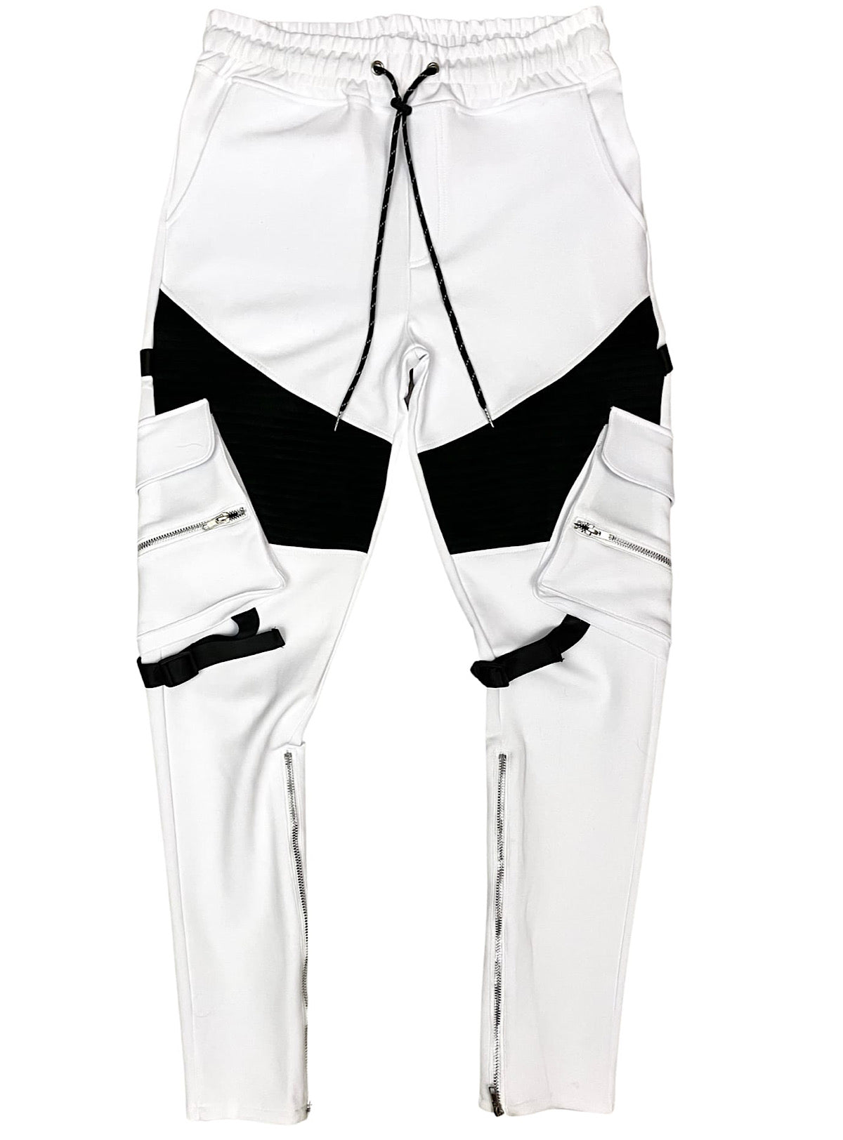 Motive Denim Track Pants - Biker Cargo - White - MT103