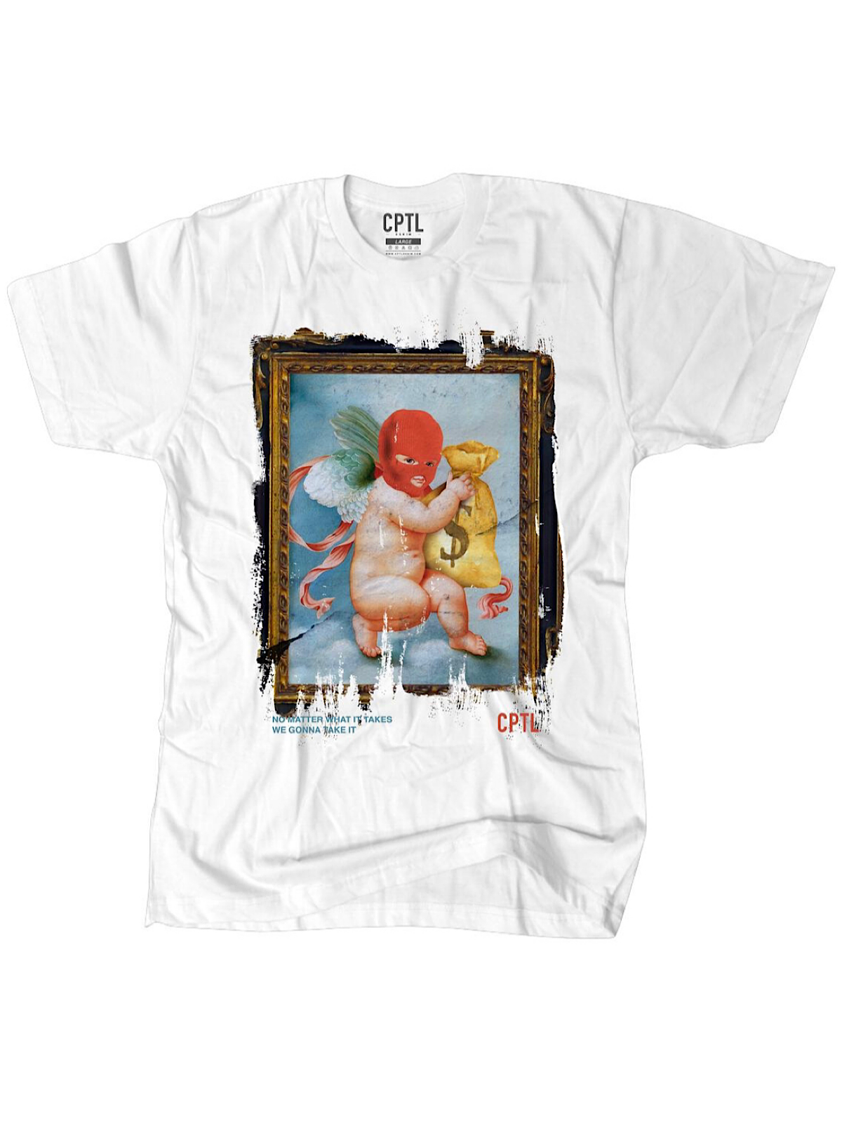 Capital Denim T-shirt - We Gonna Take It - White - CPTL01