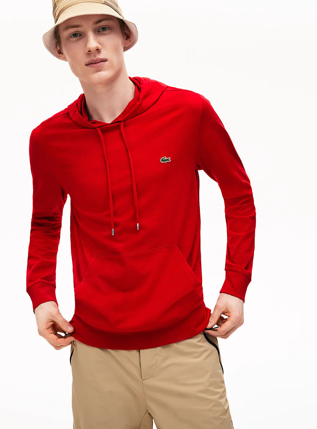Lacoste Hoodie - LS Cotton Shirt - Red-240 - TH9349