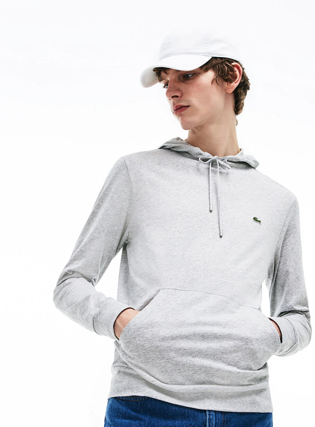 Lacoste Hoodie - LS Cotton Shirt - Grey Chine-CCA - TH9349