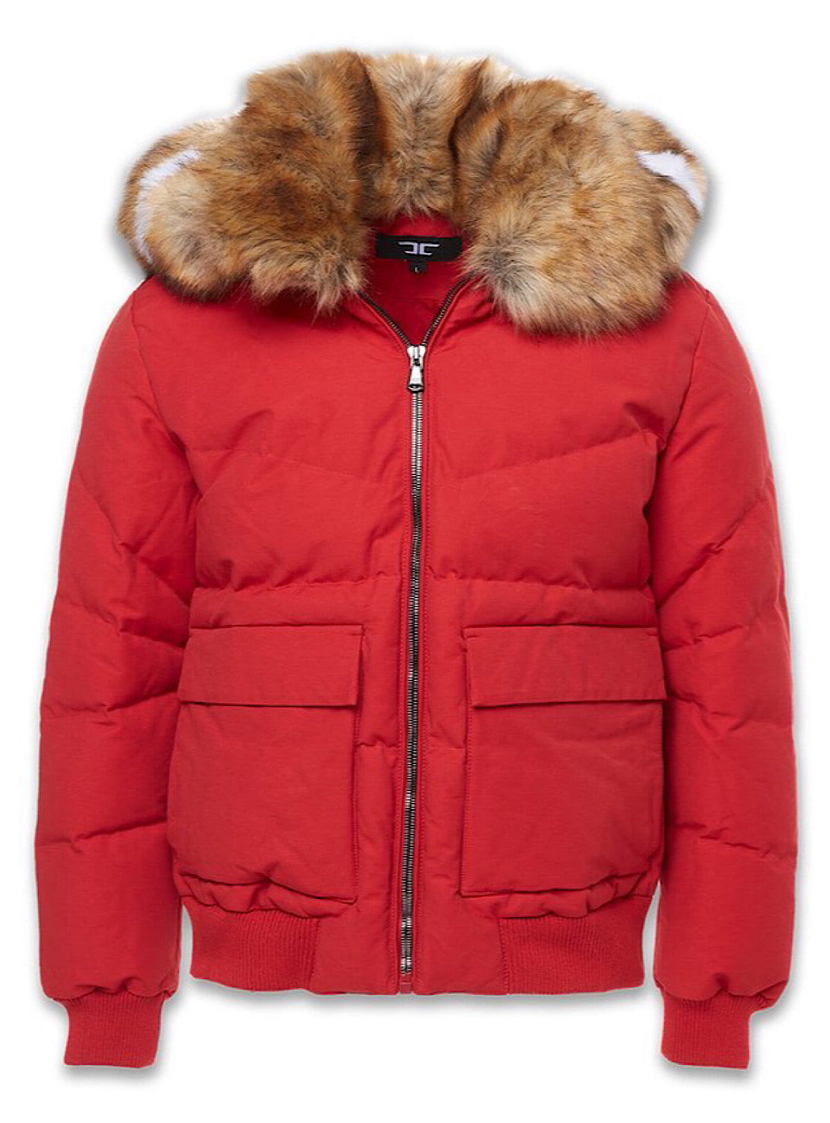 Jordan Craig Jacket - Canvas Fur Puffer - Red - 91541