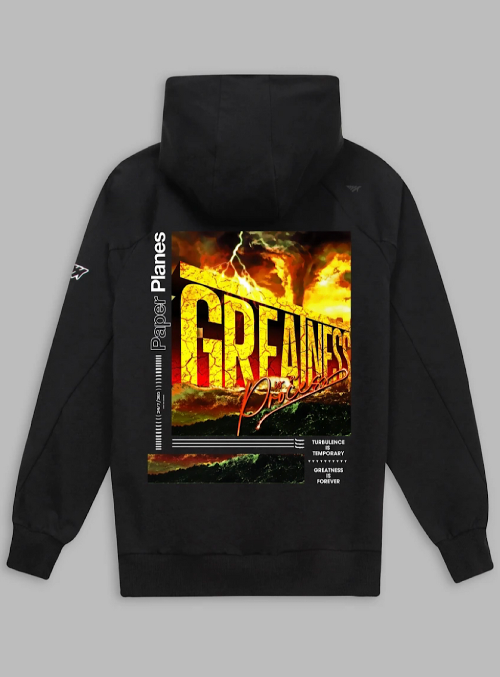 Paper Plane Hoodie - Great-Ness - Black - 300076