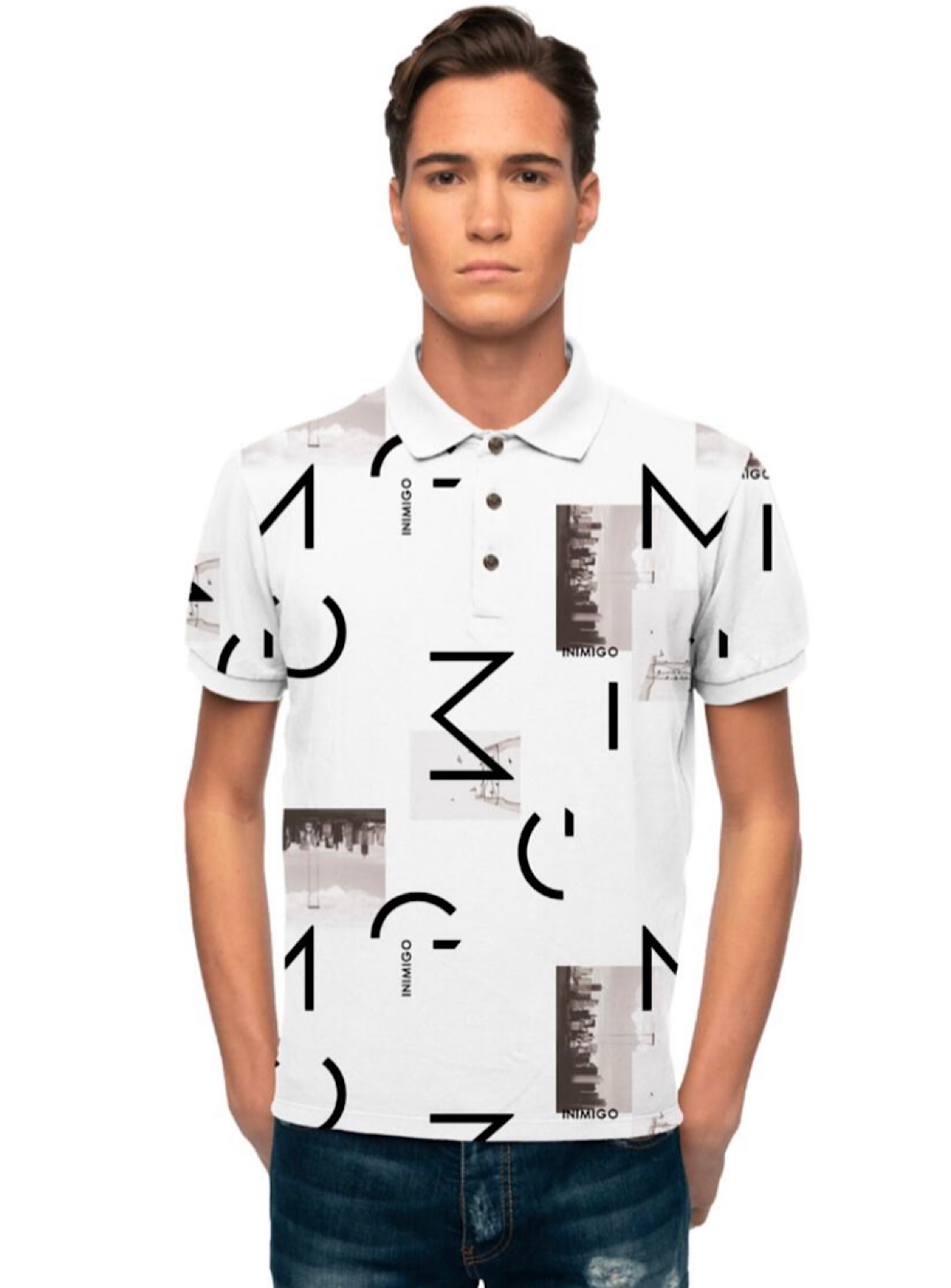 Inimigo T-Shirt - Photos Polo - White - IPL8140