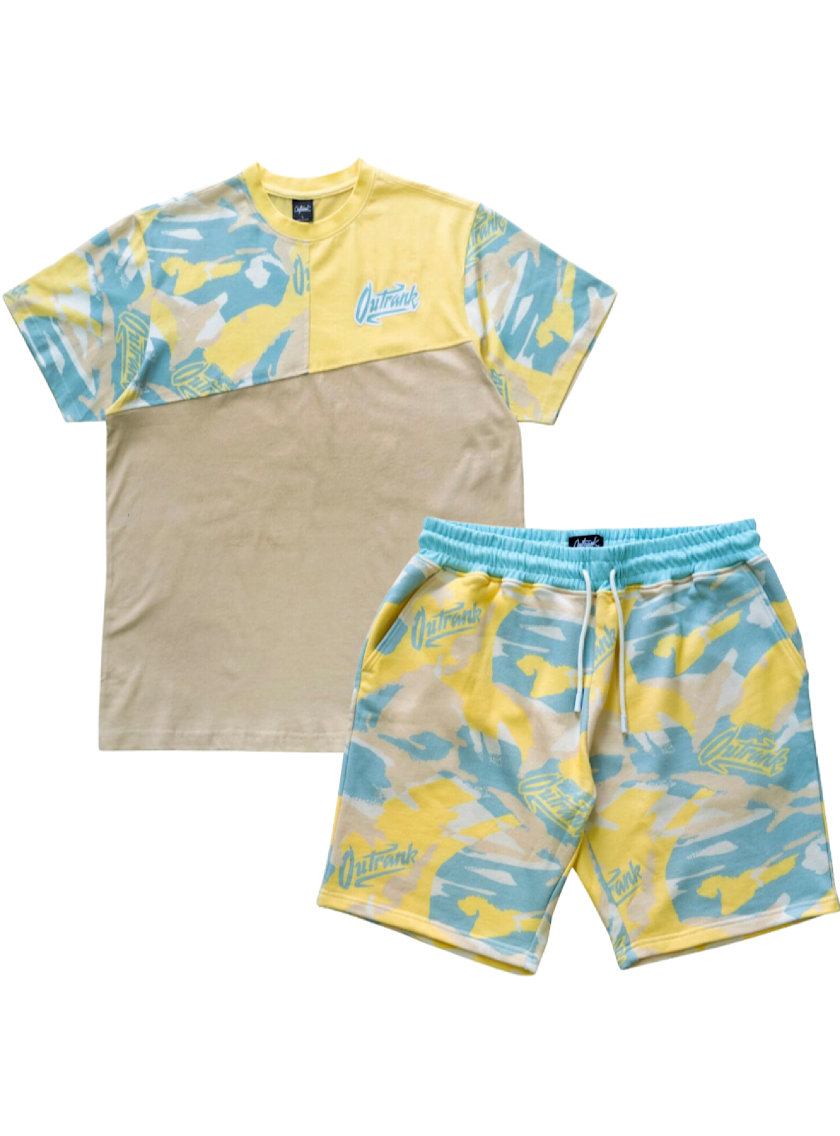 Outrank Short Set - Spring Wars - Yellow And Blue - ORT022