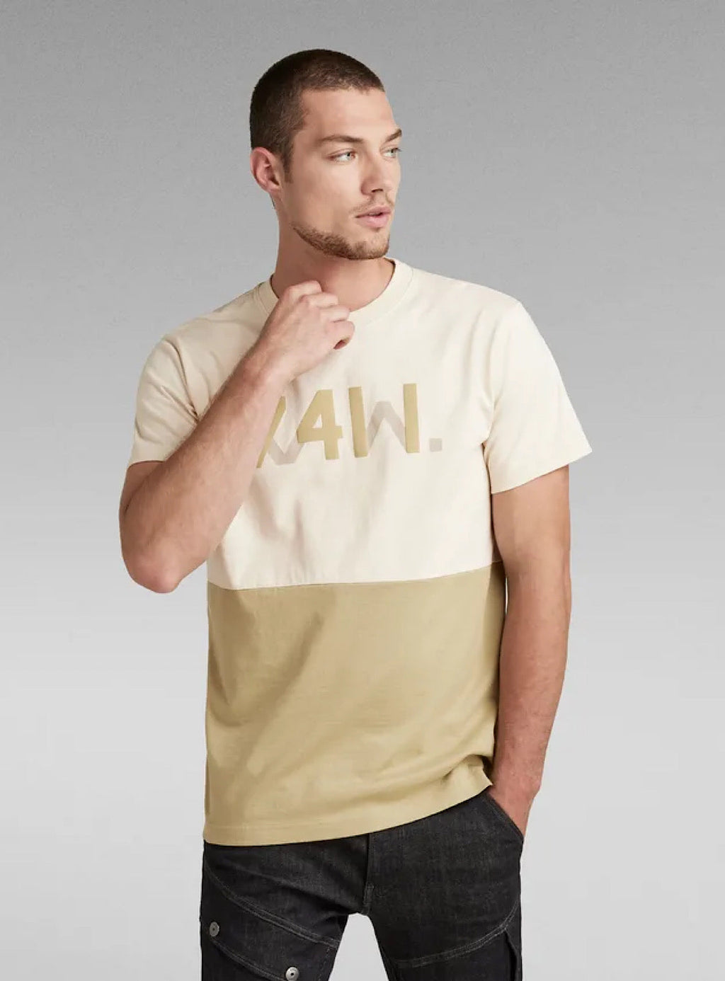 G-Star T-Shirt - 7411 Logo - Dk Talc - D21184