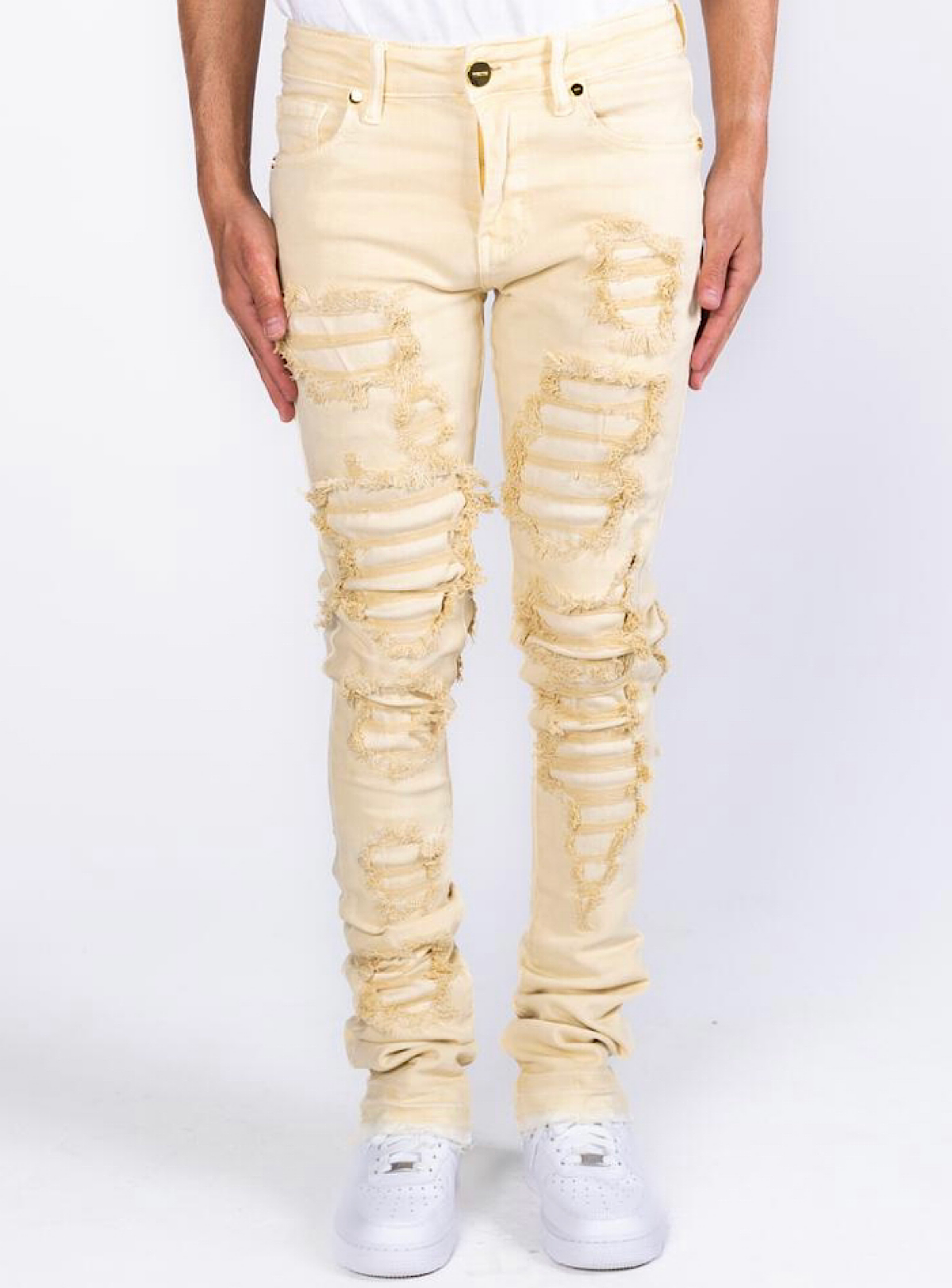 Pheelings Jeans - Seize The Day Flare Stack - Cream - PH-SS22-82