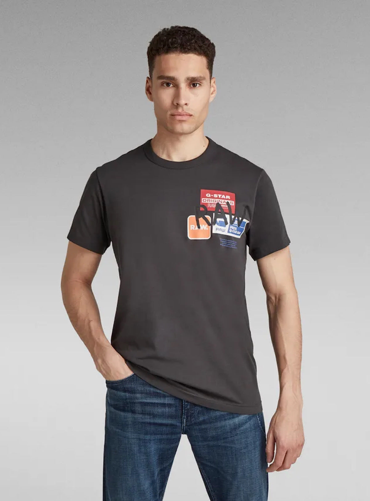 G-Star T-Shirt - Multi Graphic - Cloack - D20718