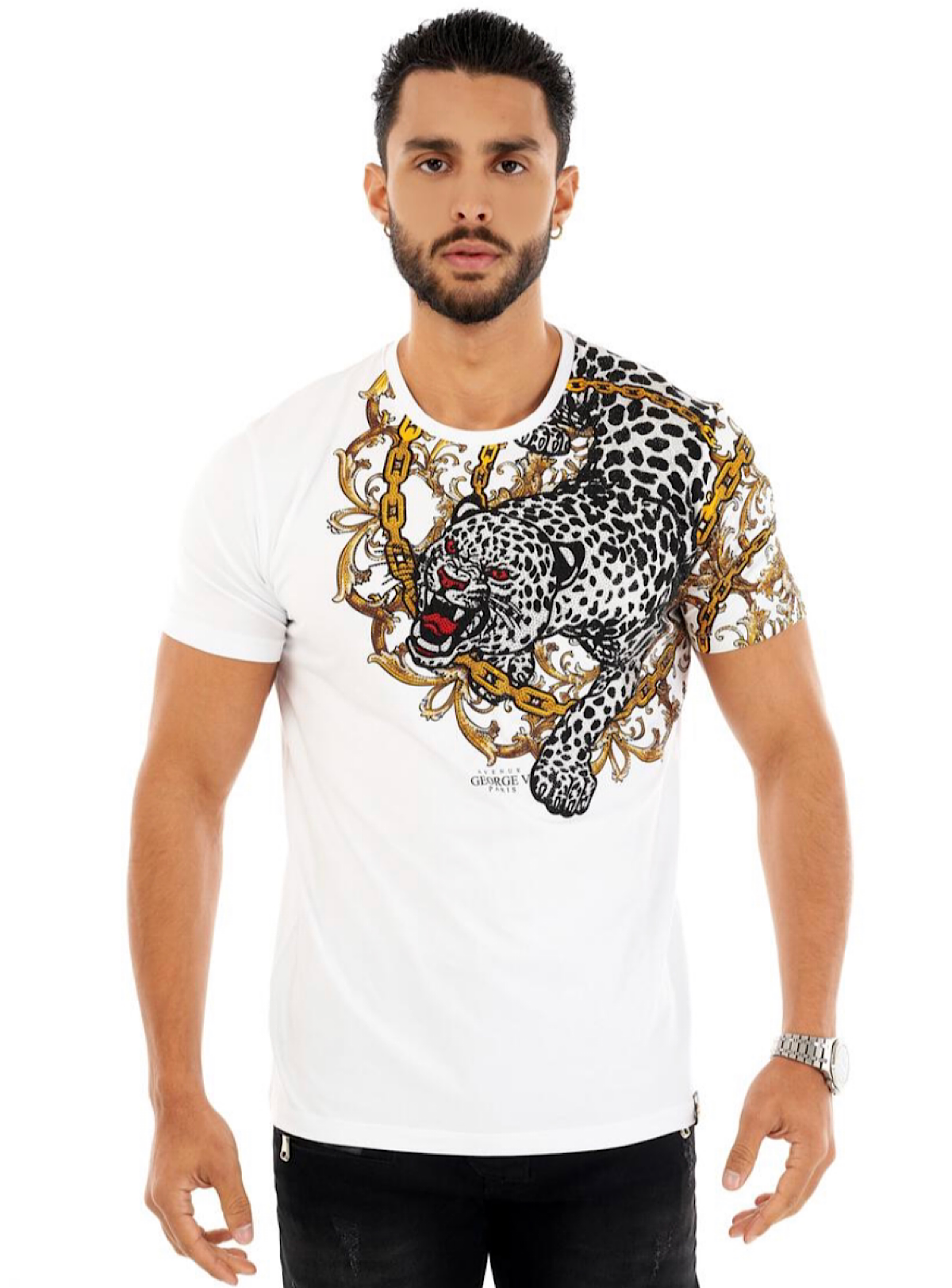 George V T-Shirt - Tiger - White - GV-2350