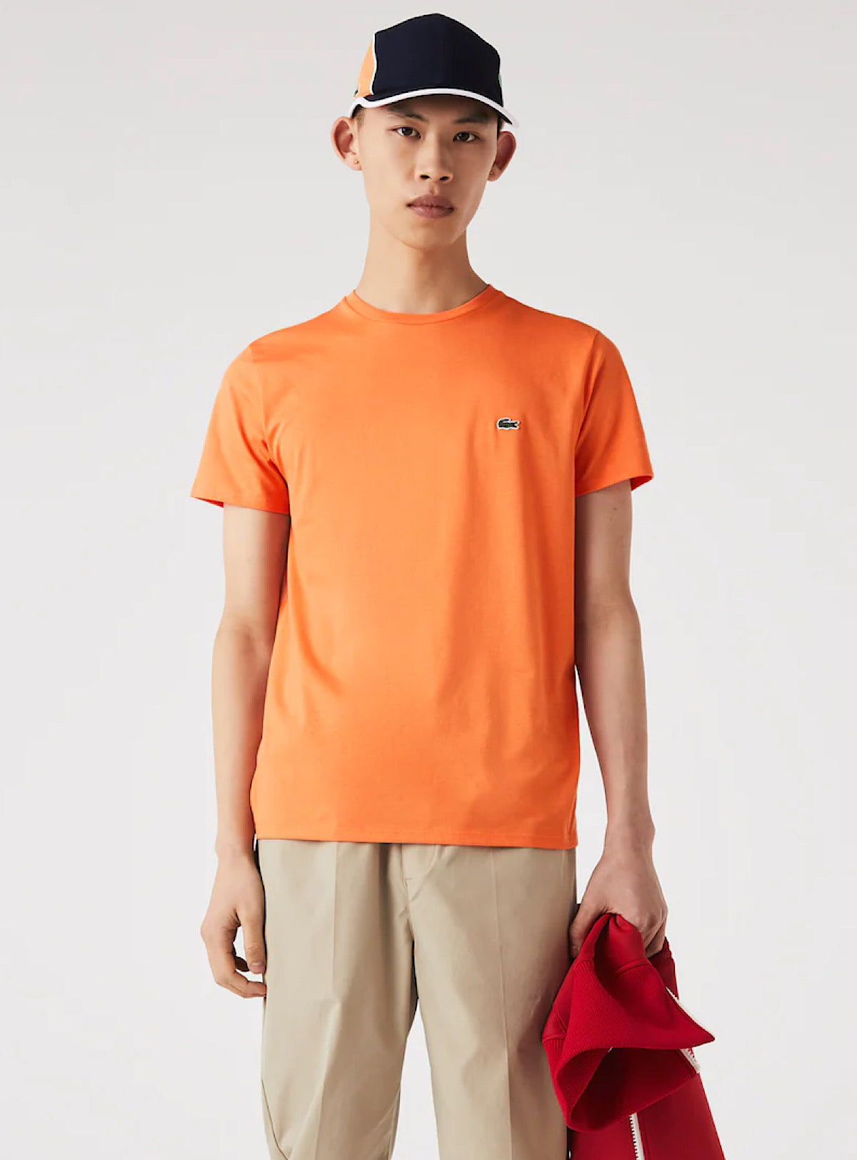 Lacoste T-Shirt - Crewneck Pima Cotton Jersey - Orange-NPB - TH6709