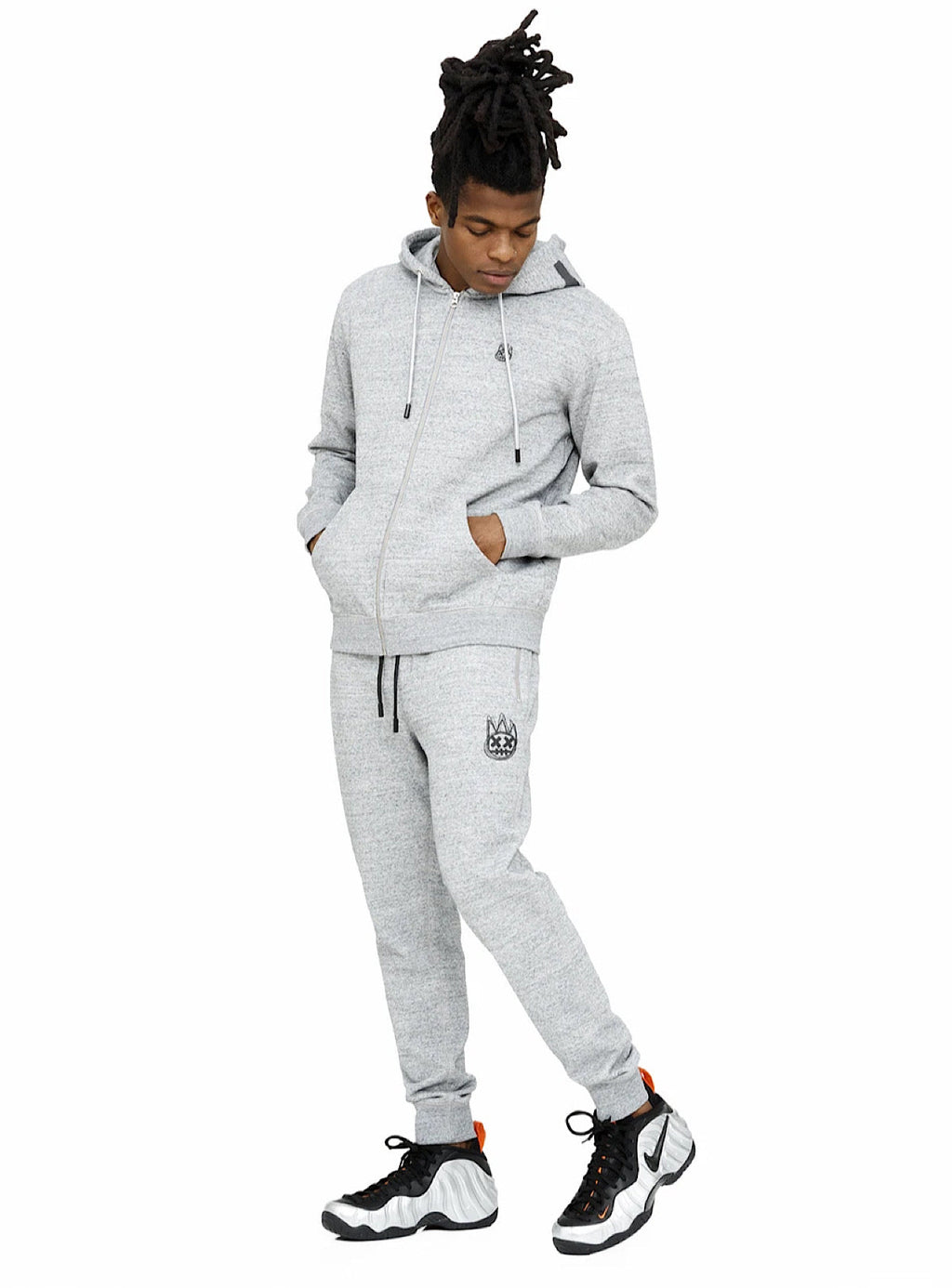 Cult of Individuality Sweatsuit - Zip Logo - Heather Grey - 621B0-ZH22B