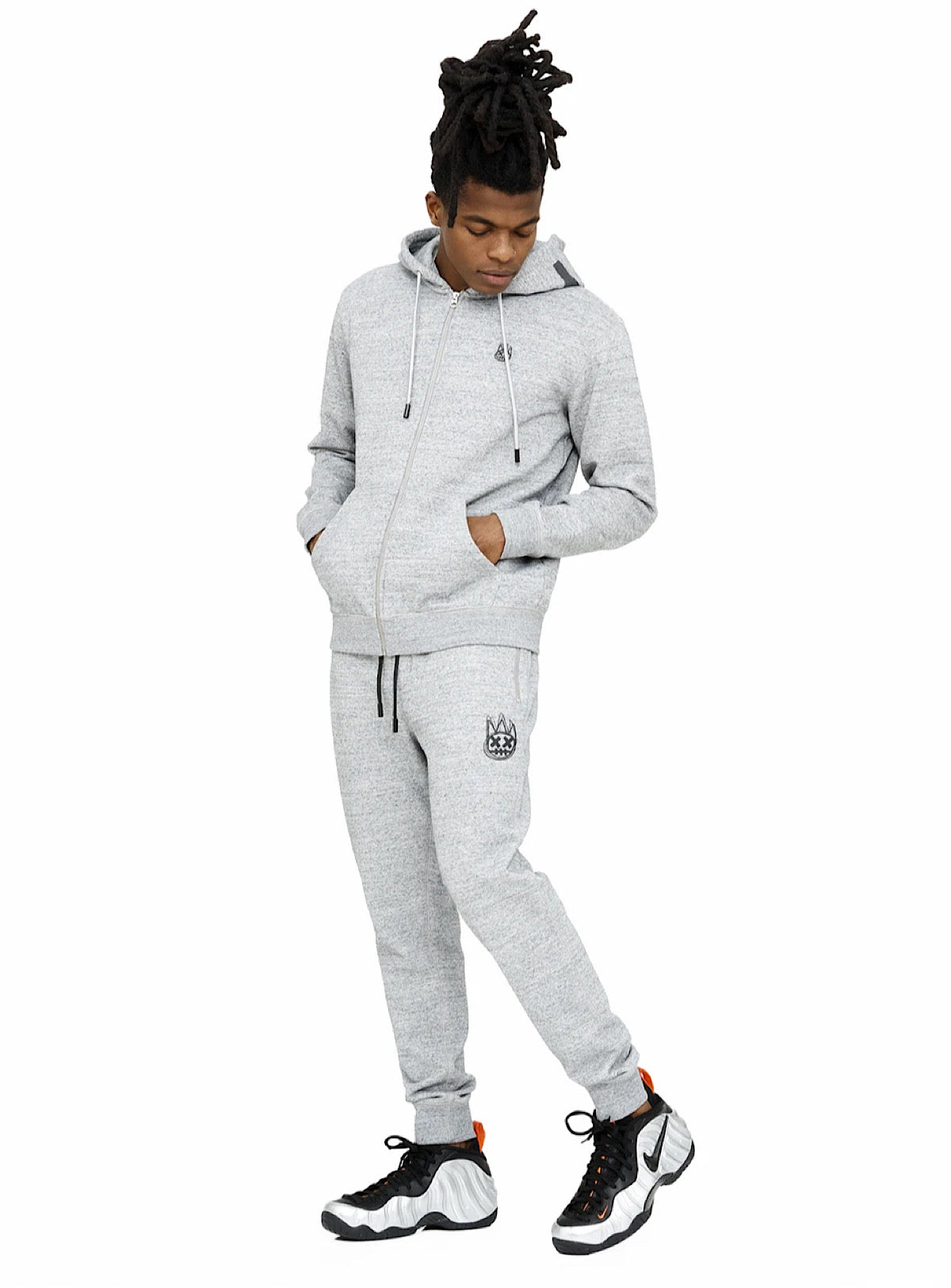 Cult of Individuality Sweatsuit - Zip Logo - Heather Grey - 621B0-ZH22B