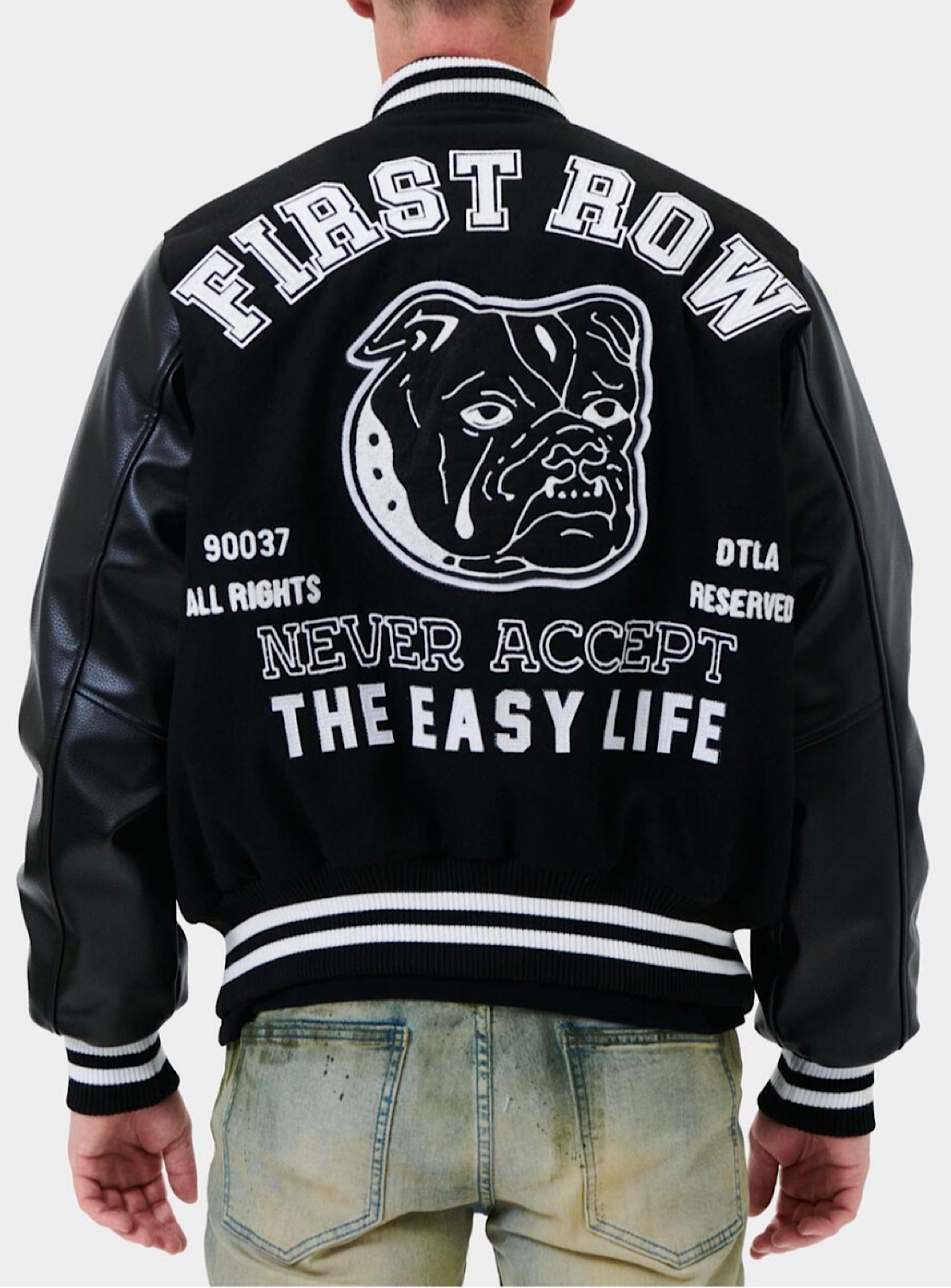First Row Jacket - The Easy Life Varsity - Black - FRJ001