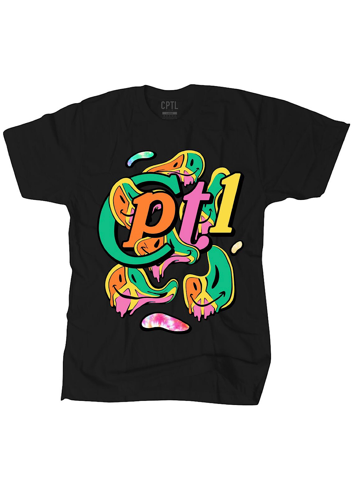 Capital Denim T-shirt - Drip - Black - CPTL05