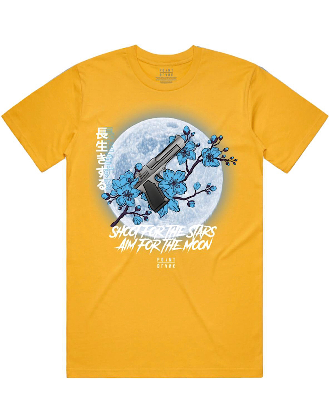 Point Blank T-Shirt - Aim For The Moon - Gold