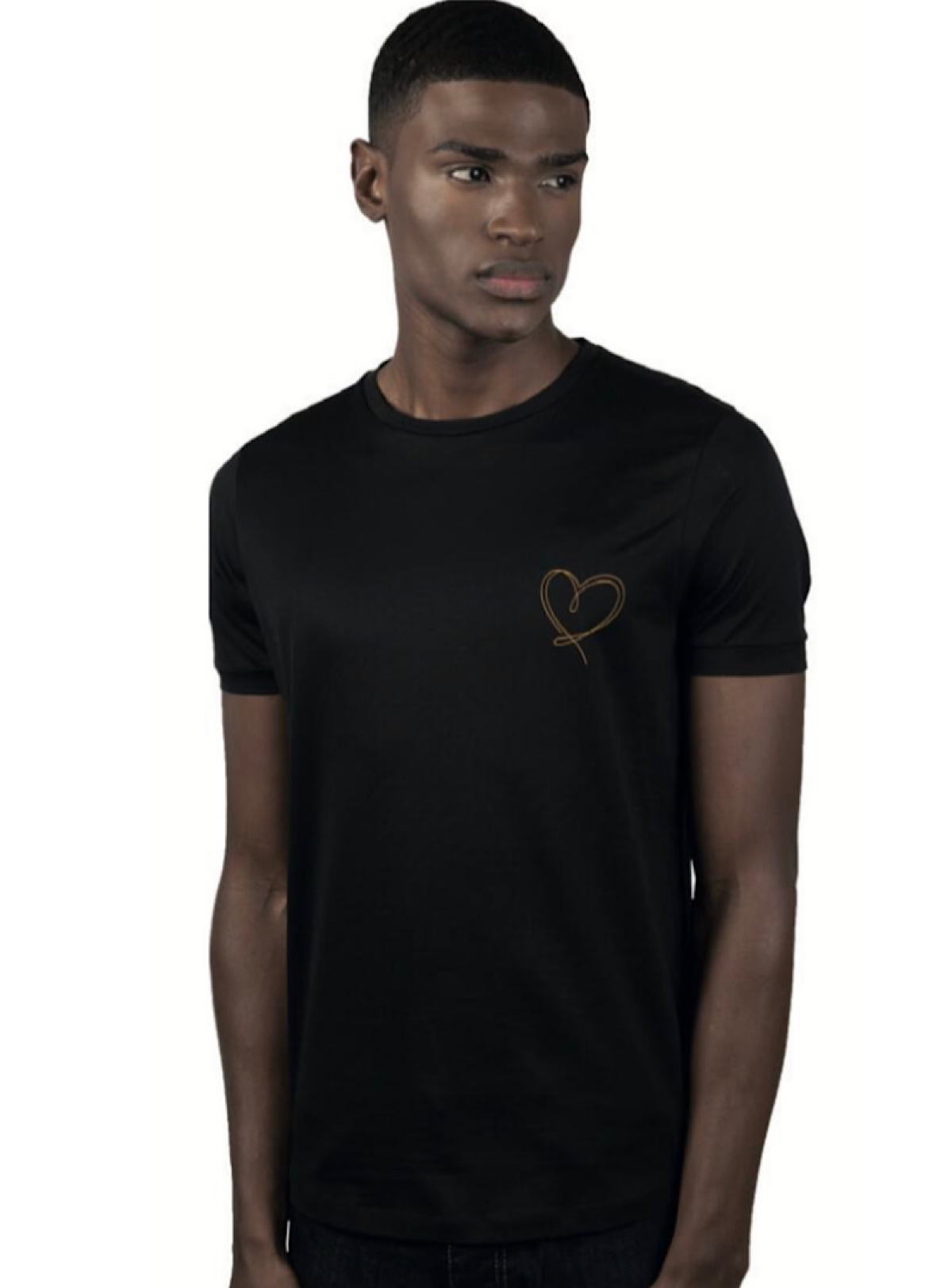 Inimigo T-Shirt - Basic Line Heart - Black - ITS8102