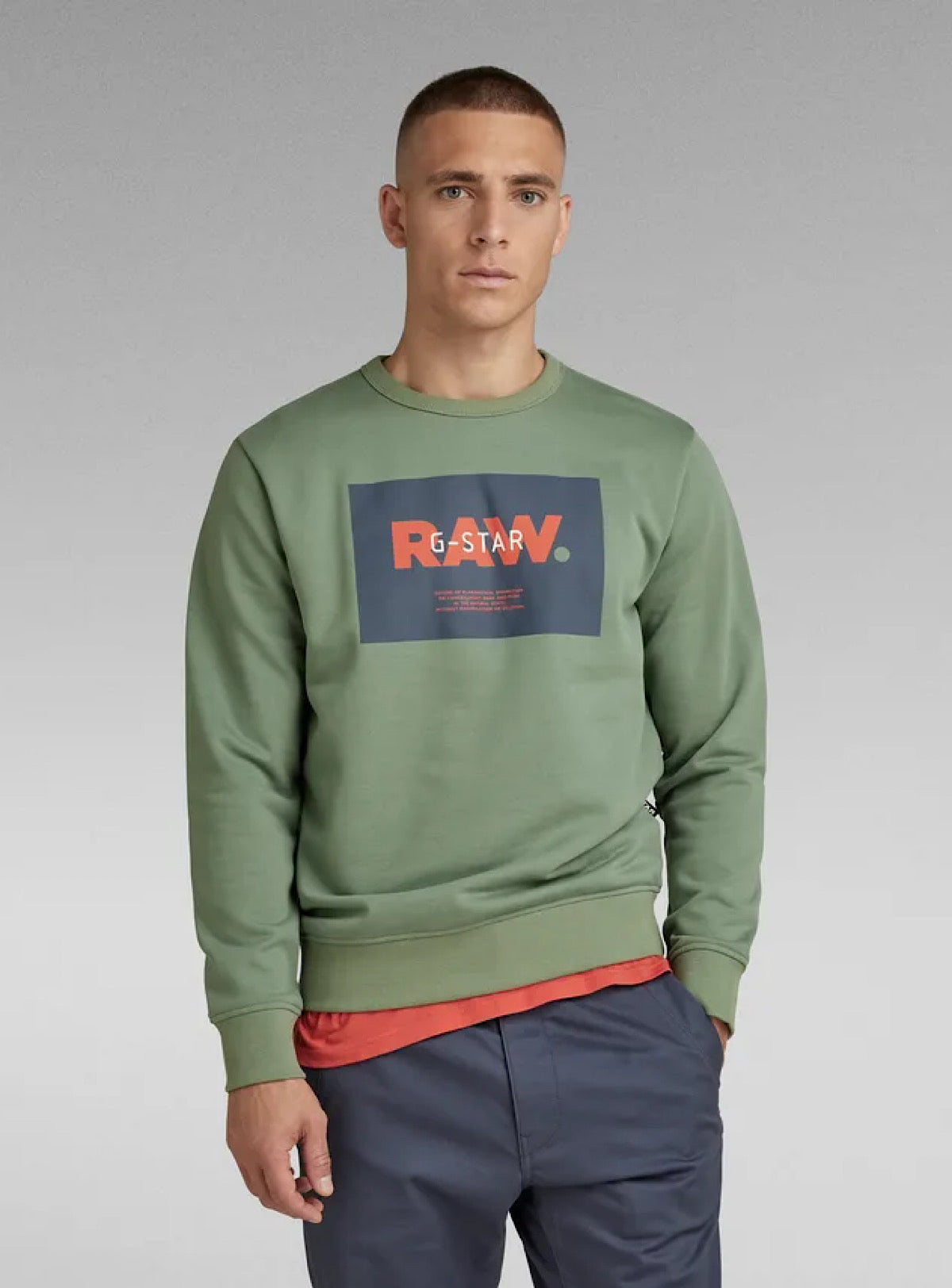 G-Star Sweater - Original Logos - Iceberg Green - D21515