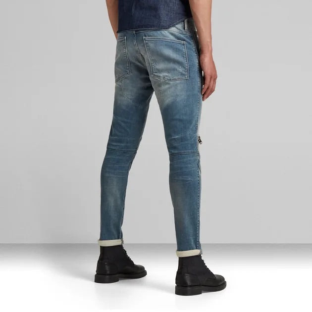 G-Star Jeans - 3D Zip Knee - Antic Faded Monaco Blue - D01252