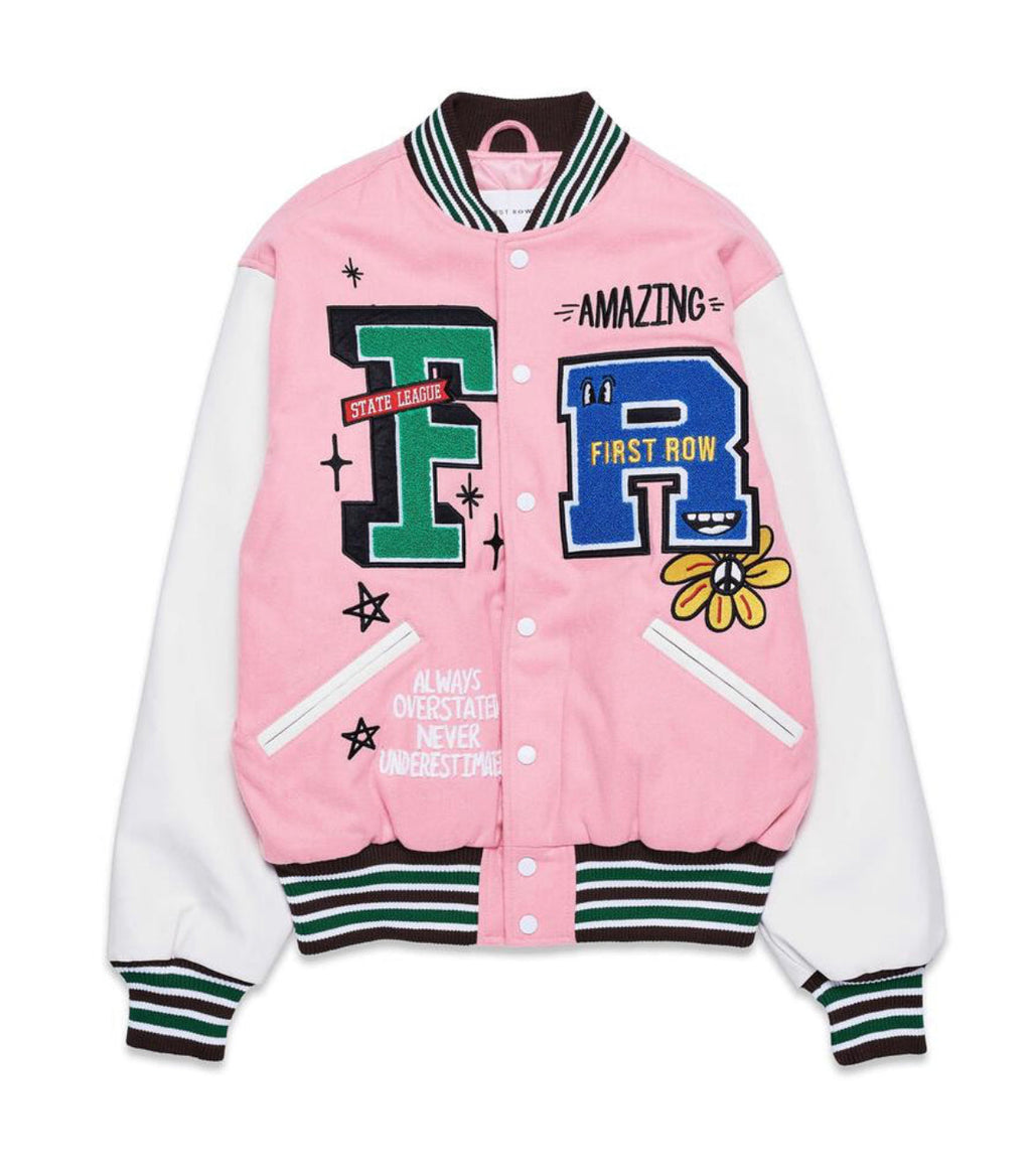 First Row Jacket - Amazing Varsity - Pink - FRJ003