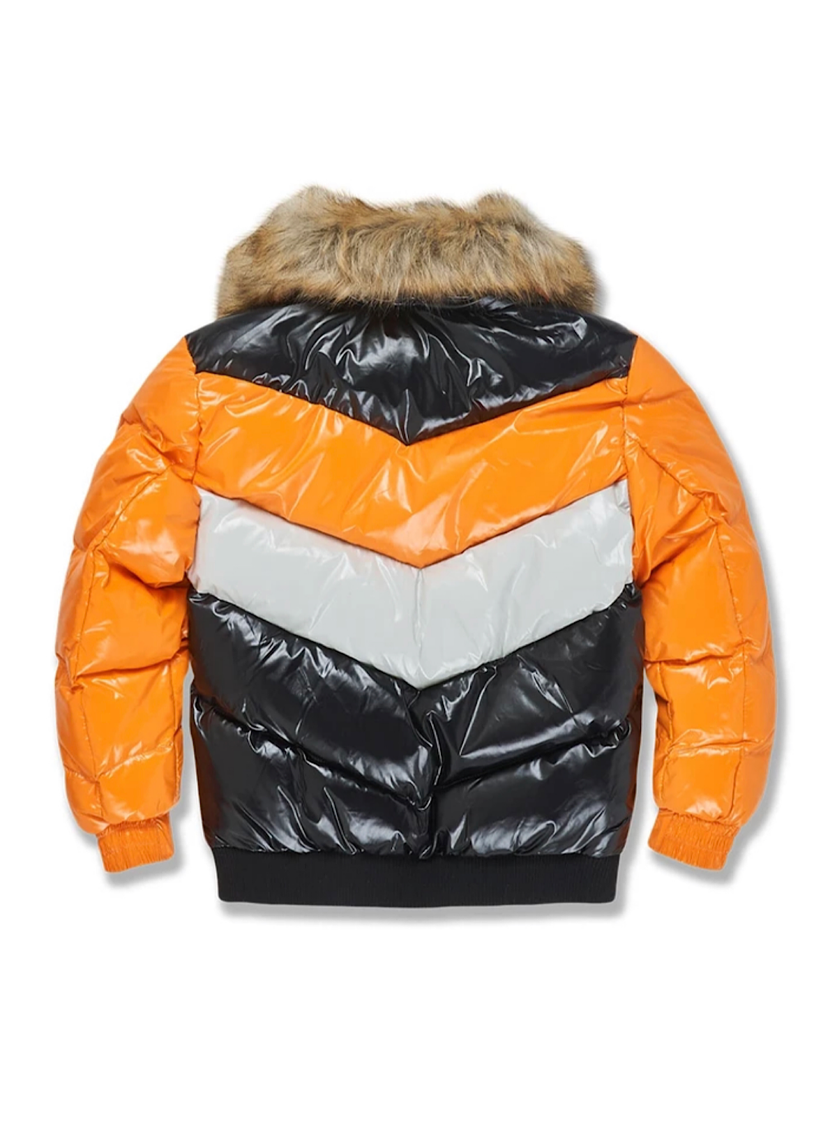 Jordan Craig Kids Jacket - Blocked Puffer - Total Orange - 91548K