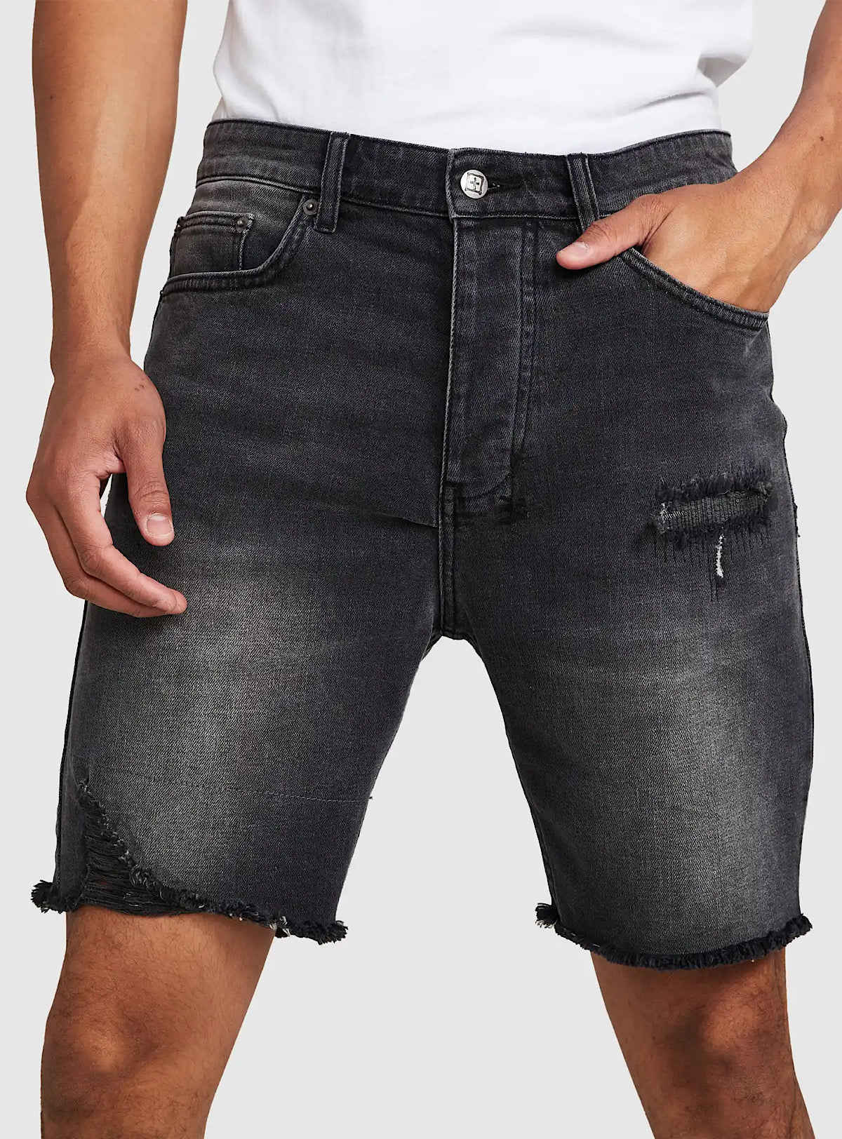 Ksubi Shorts - Chopper Short Cinder Trashed - Black - 5000005640