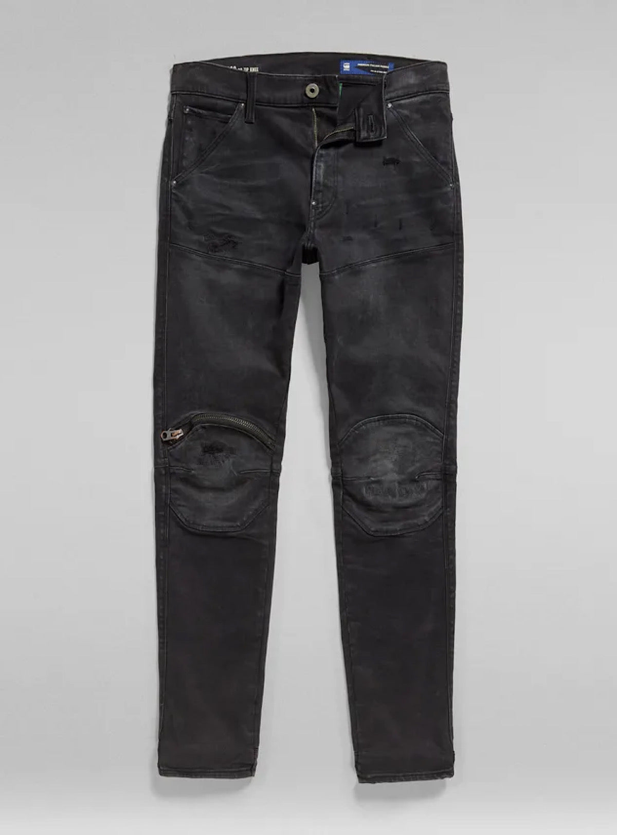 G-Star Jeans - 5620 3D Zip Knee Skinny - Worn In Black Onyx Restored - D01252-C910