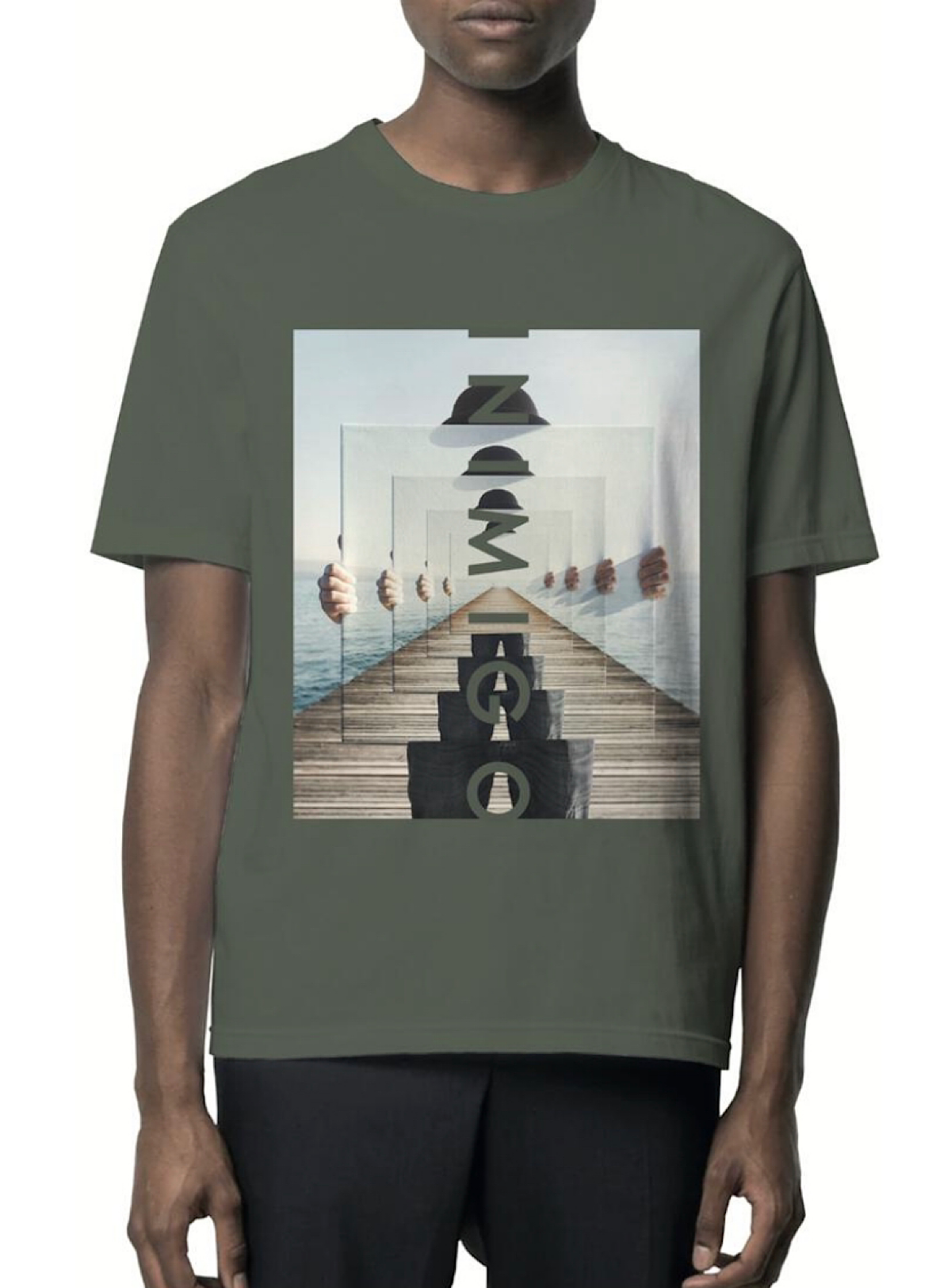 Inimigo T-Shirt - Illusion Portrait - Olivine - ITS8115