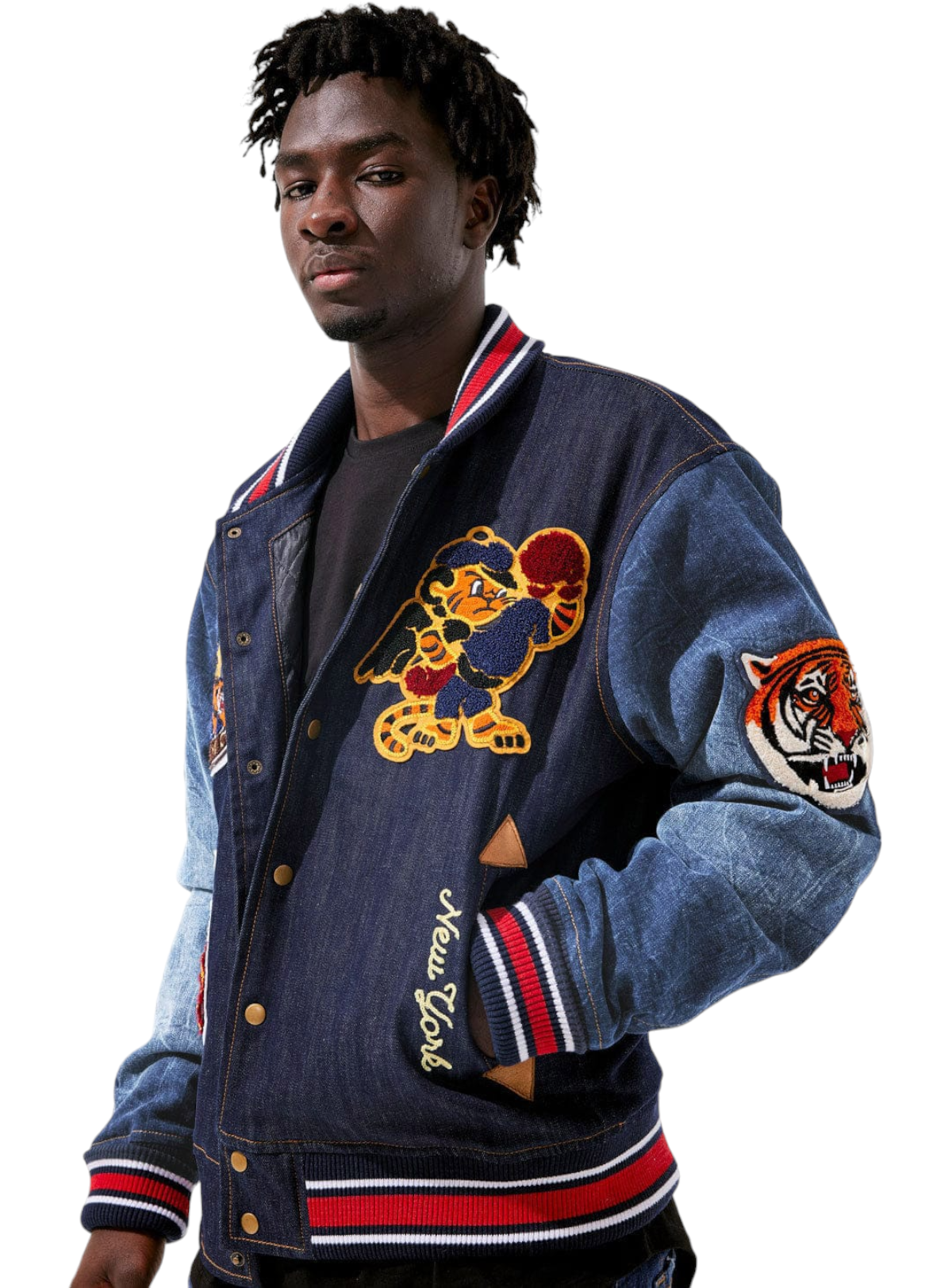 Jordan Craig Jacket - Crouching Tiger Varsity - Dark Blue - 91628