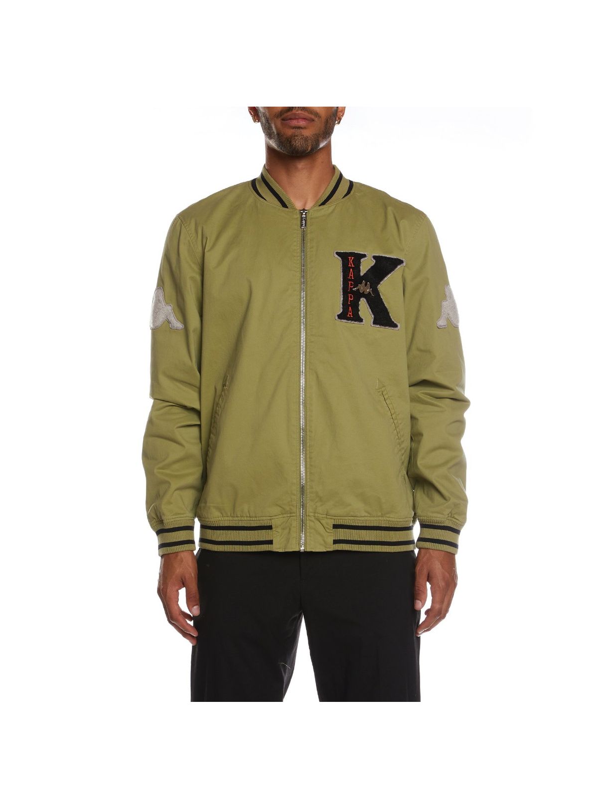 Kappa -Authentic Klaus Varsity Jacket - Green Salvia