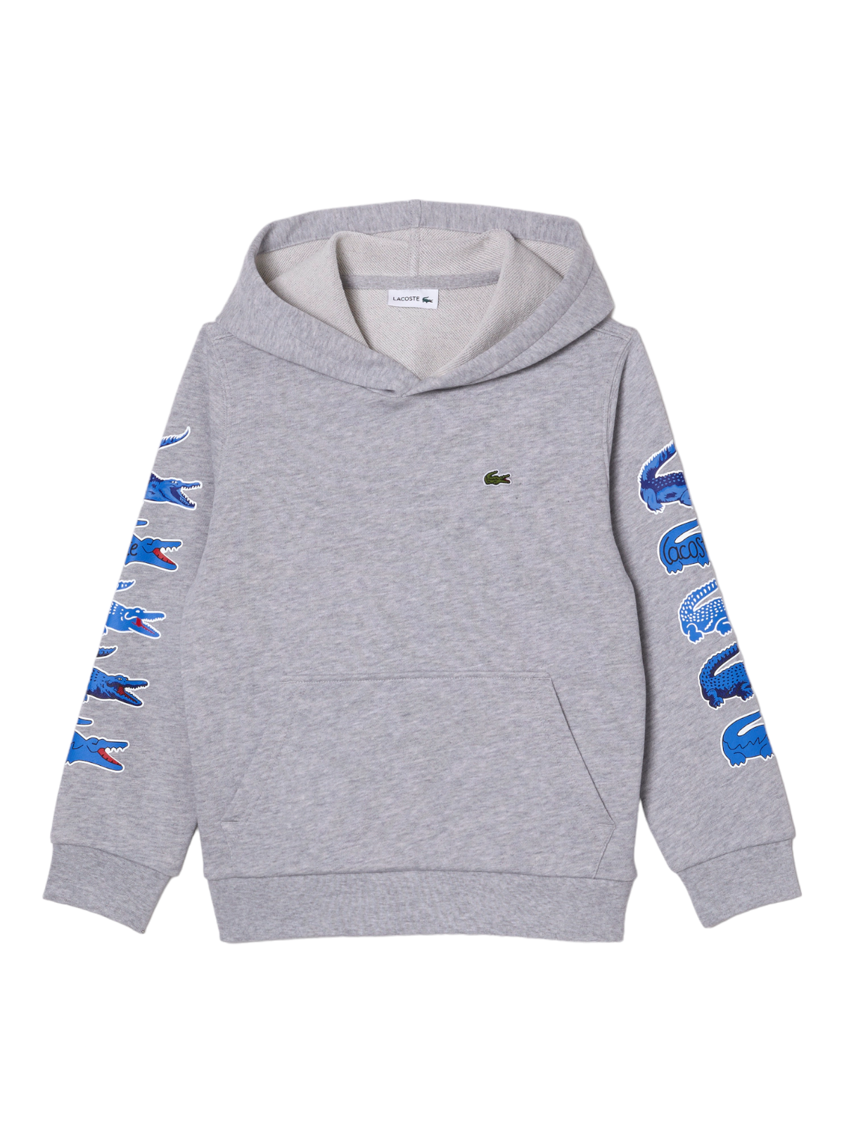 Lacoste Hoodie - Kids' Contrast Crocodile - Grey - SJ1241