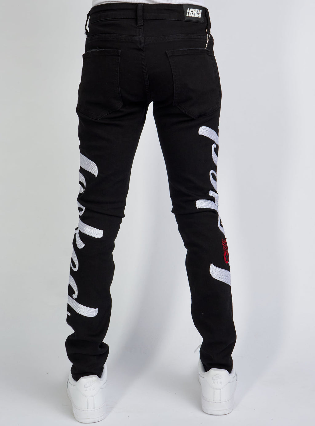 LNL Jeans - Chain Stitch - Black and White - LLCHSE1025250