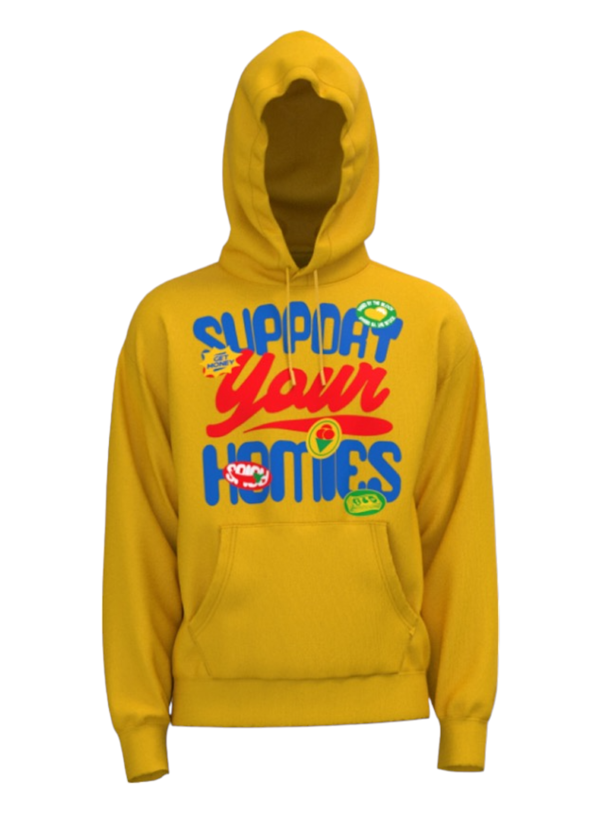 Point Blank Hoodie - Support Your Homies - Mustard - PBOC23JK