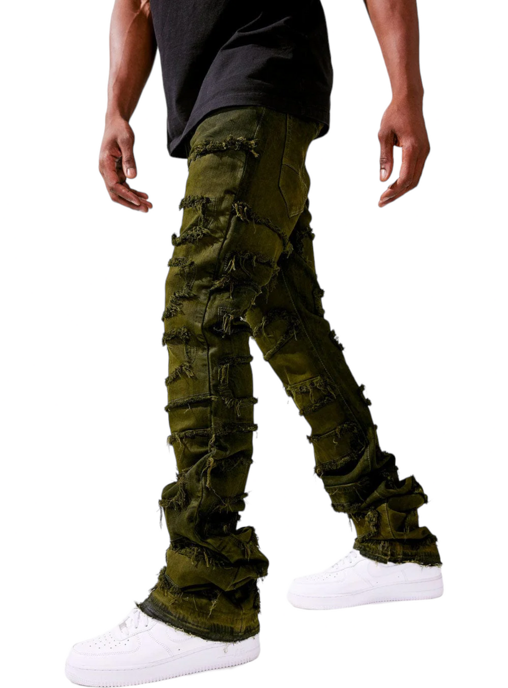 Jordan Craig Jeans - Martin Stacked Oasis - Olive - JTF1131