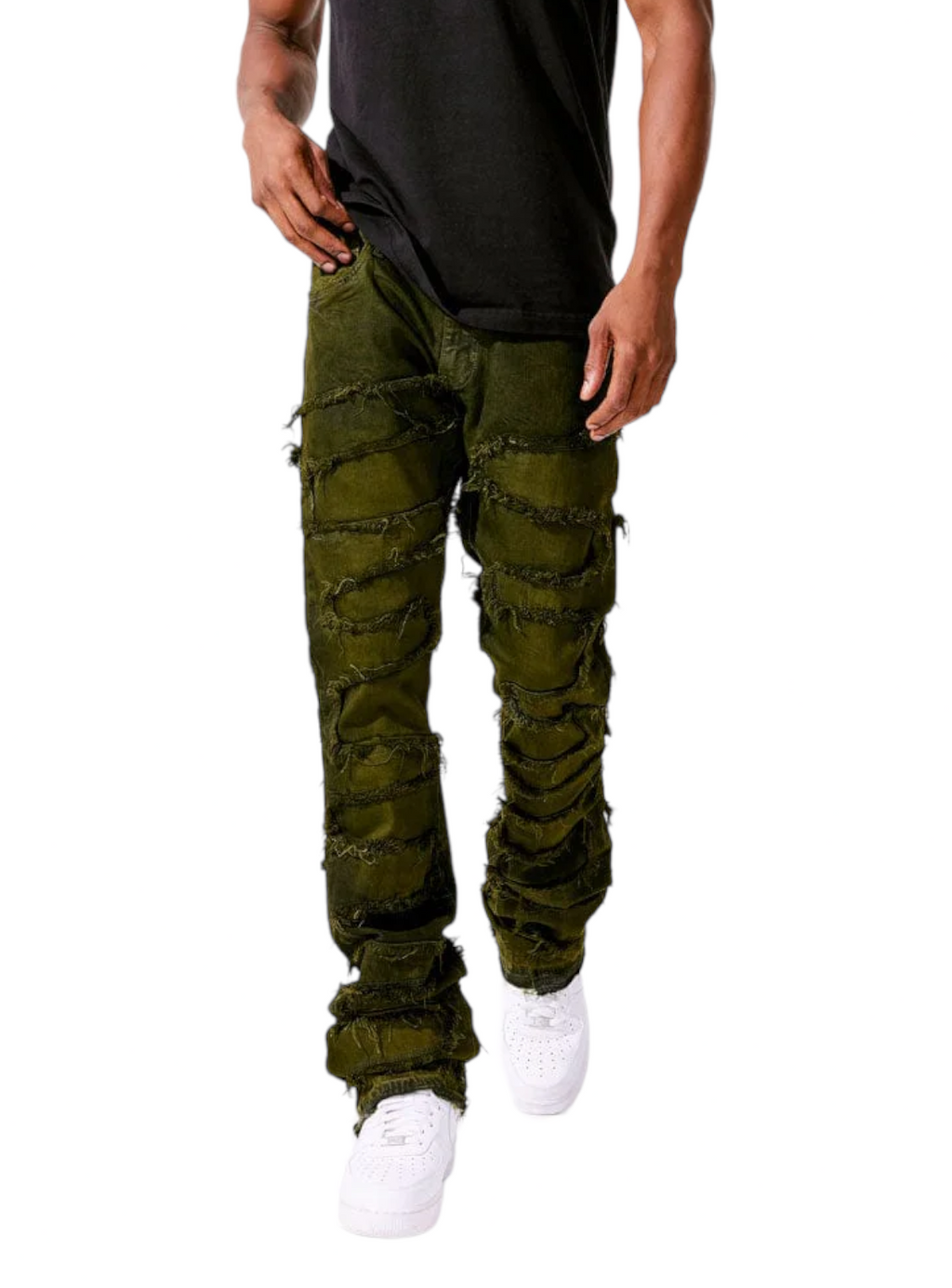 Jordan Craig Jeans - Martin Stacked Oasis - Olive - JTF1131