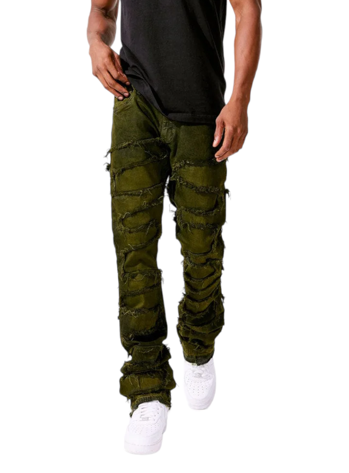 Jordan Craig Jeans - Martin Stacked Oasis - Olive - JTF1131