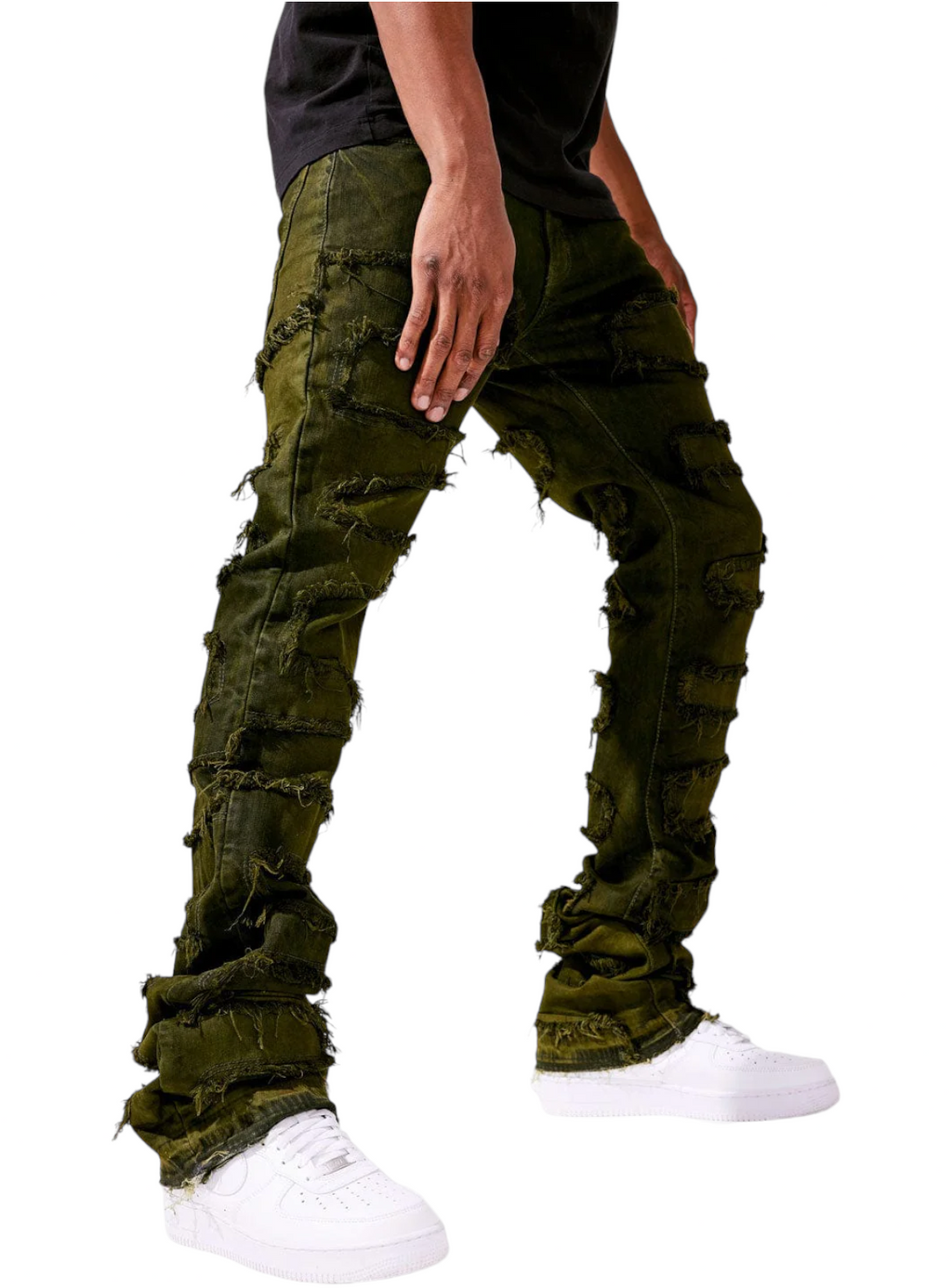 Jordan Craig Jeans - Martin Stacked Oasis - Olive - JTF1131