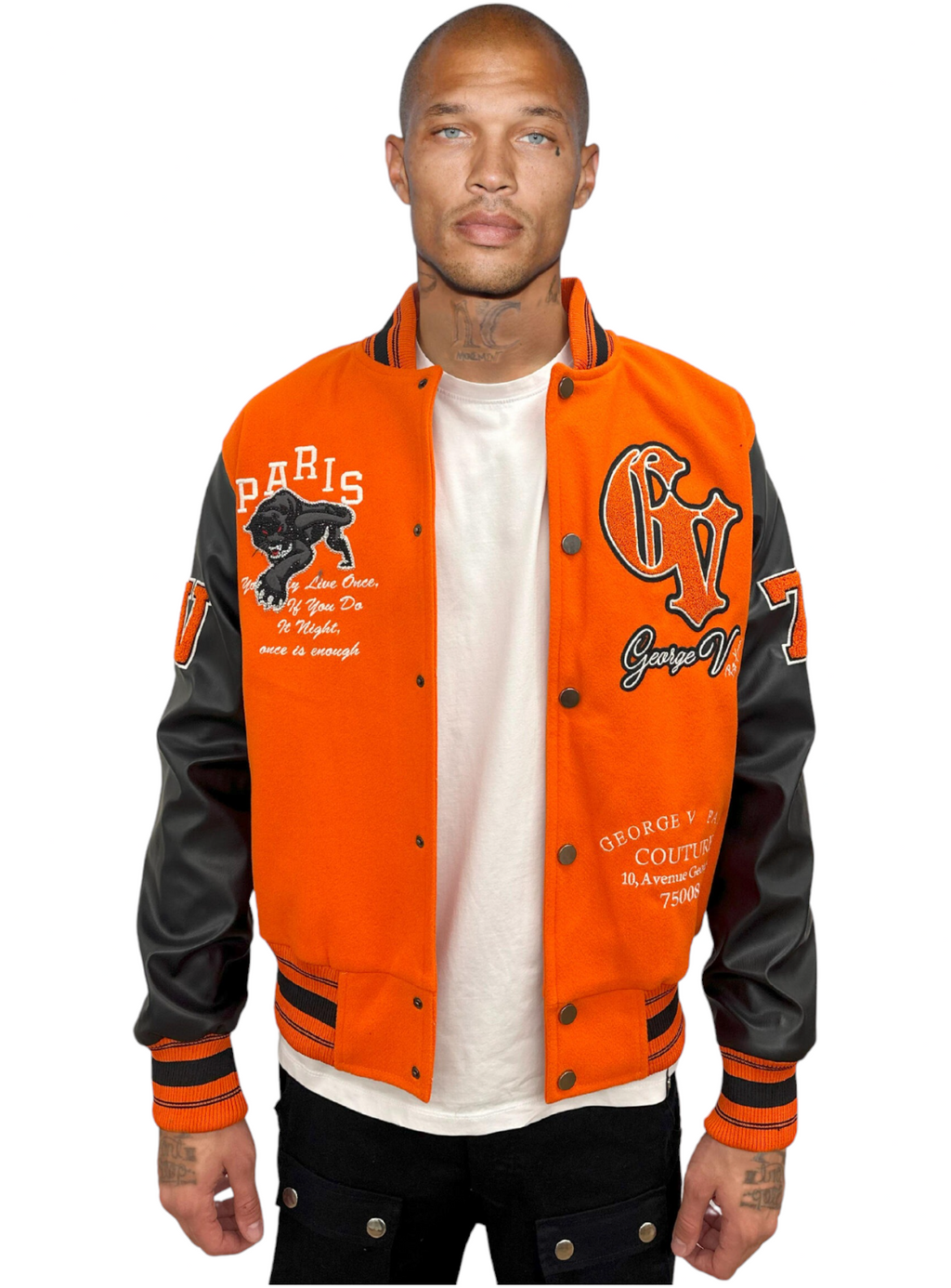 George V Jacket - Panther Varsity - Orange - GV5002
