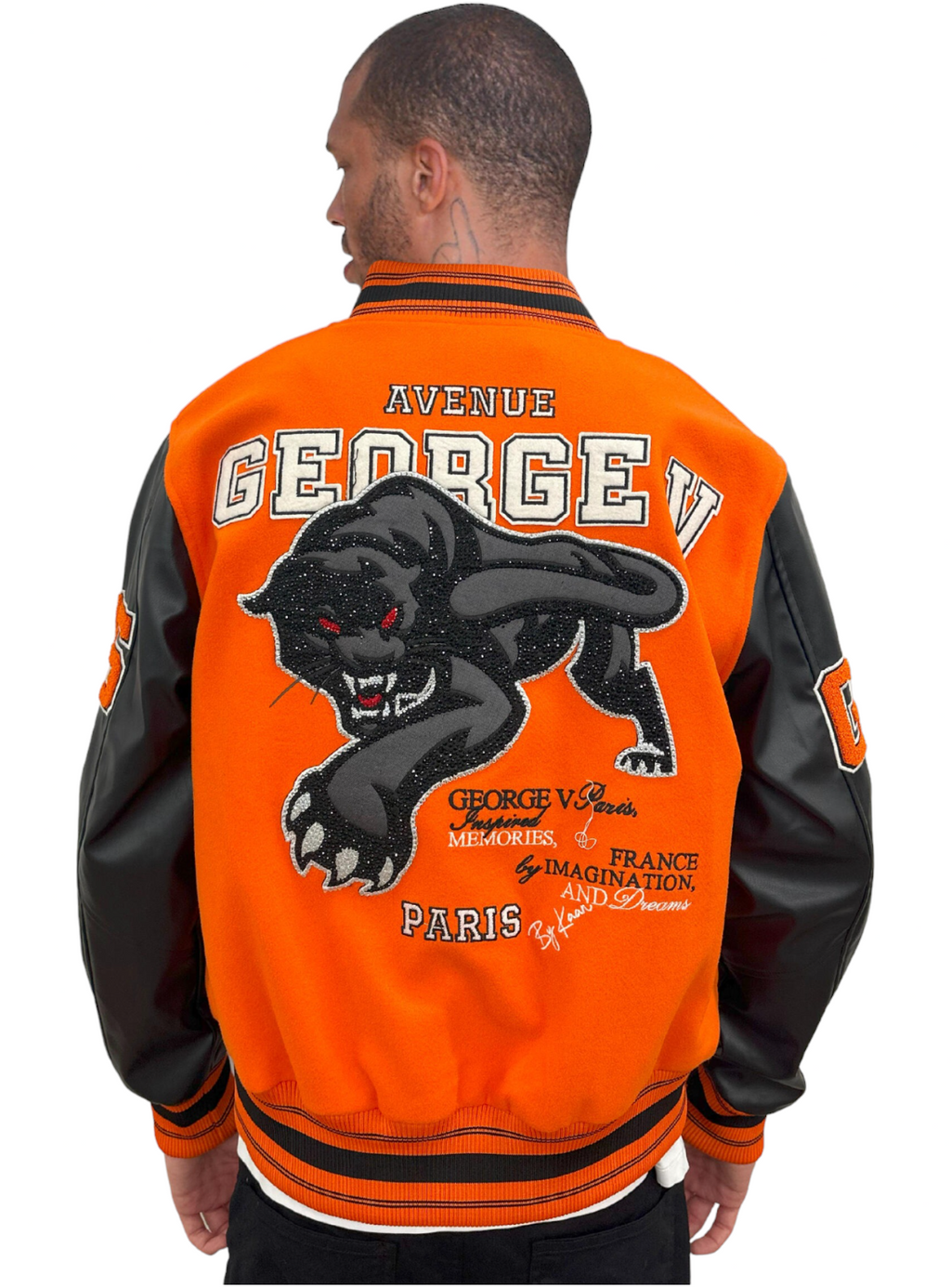 George V Jacket - Panther Varsity - Orange - GV5002