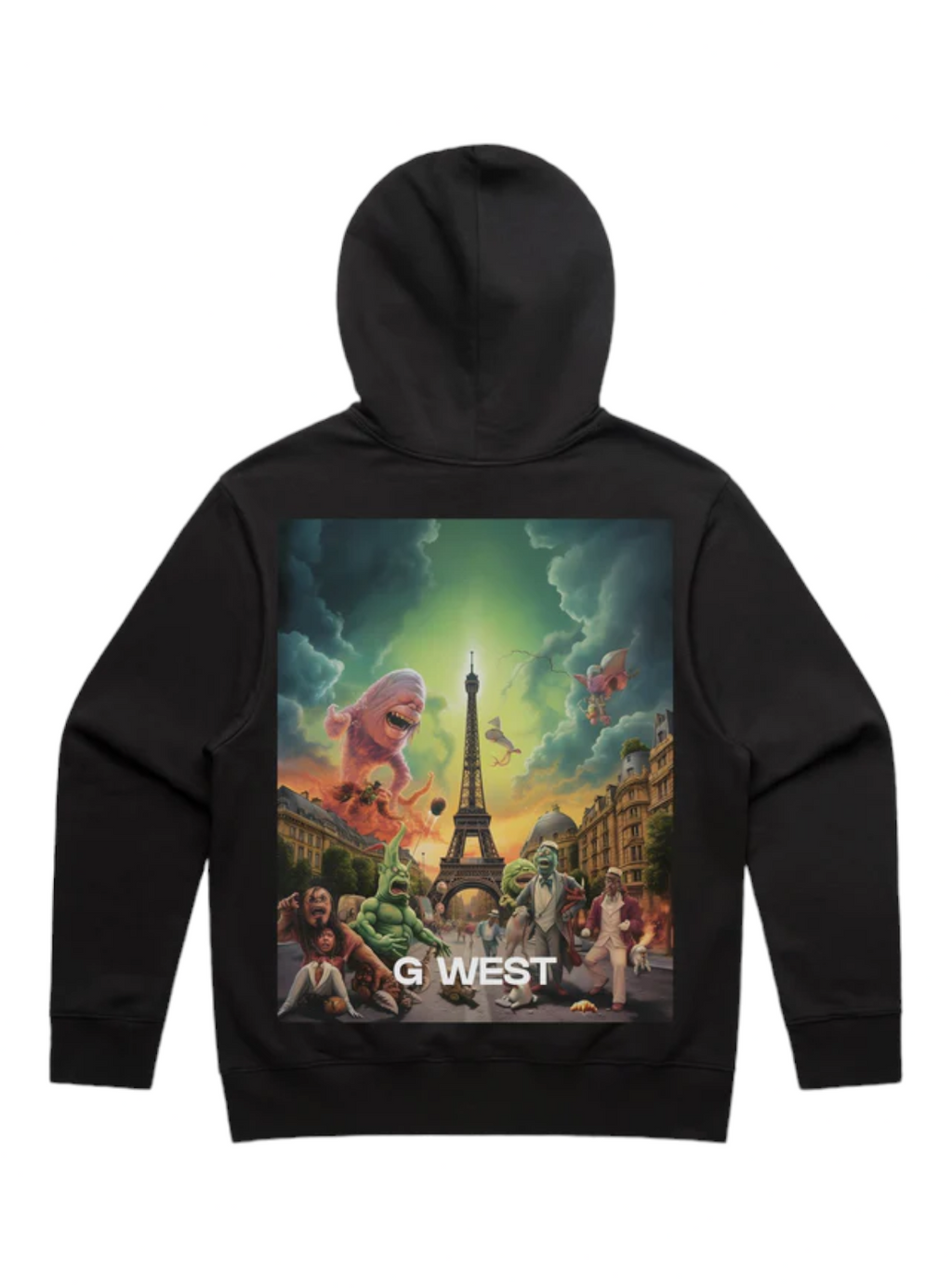 G West Hoodie - In Paris - Black - GWPLHD5010