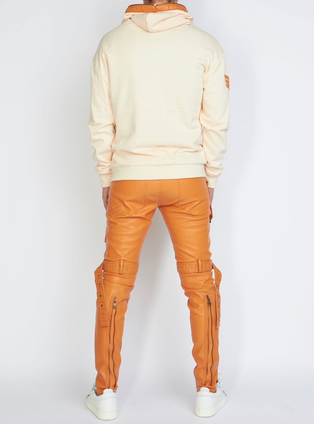 LNL Hoodie - Leather - Peach and Orange - LLFZ1025505
