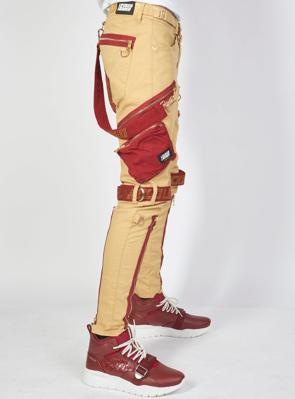 LNL Jeans - Straps and Stones - Wheat and Gold - LLTP107