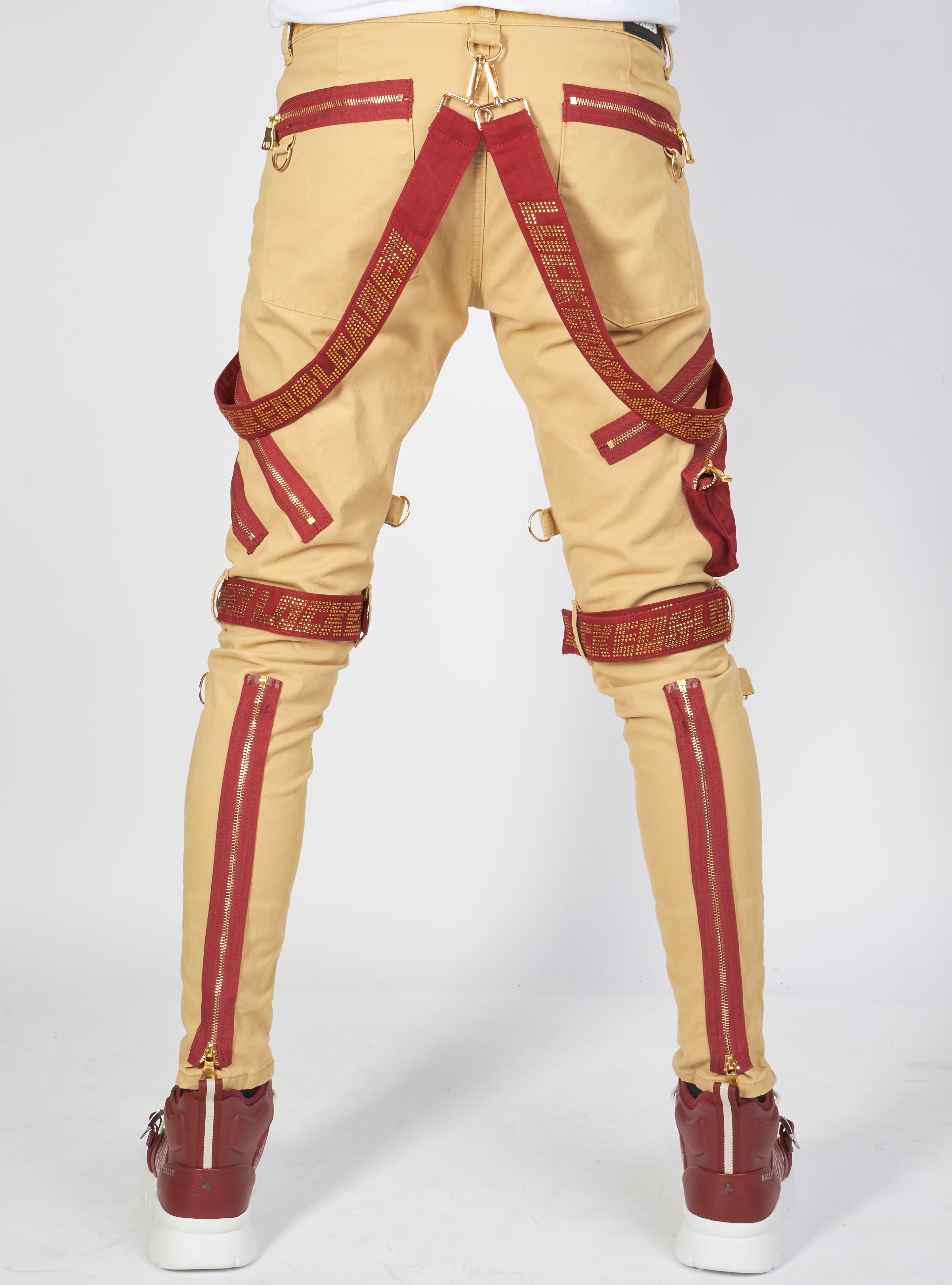 LNL Jeans - Straps and Stones - Wheat and Gold - LLTP107