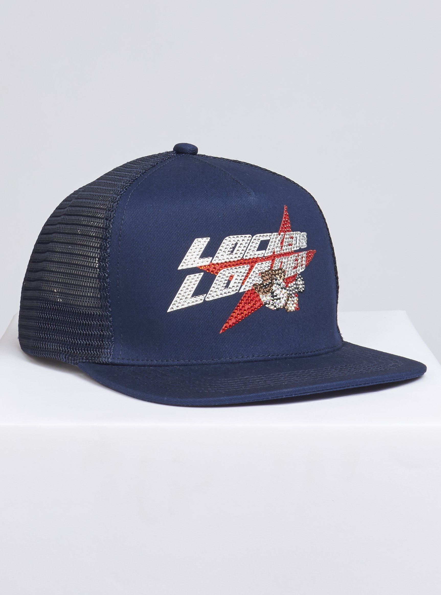 LNL Snapback - Heavy Hitta - Silver and Red on Navy - 201