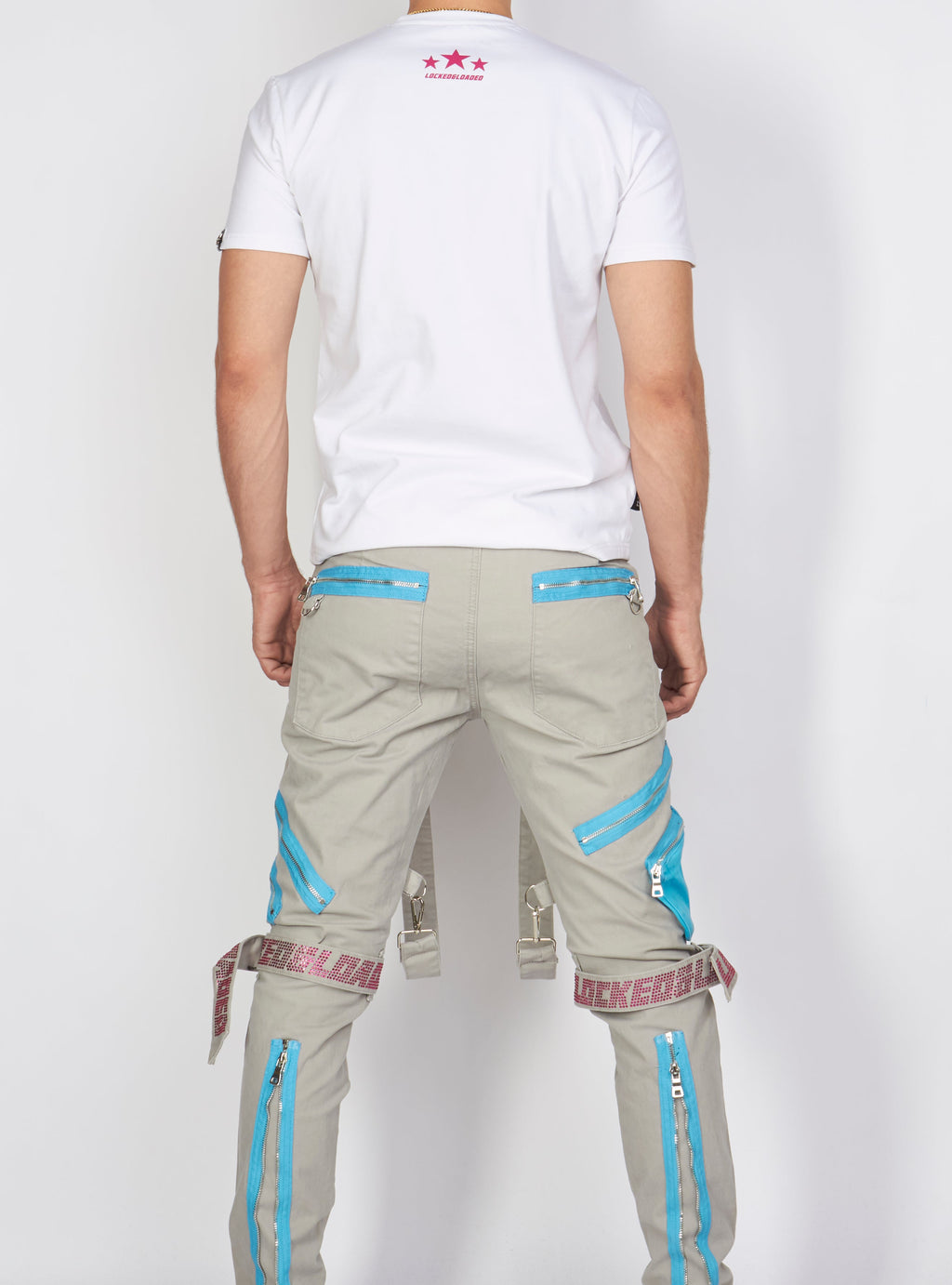 LNL T-Shirt - Target - White, Pink And Blue