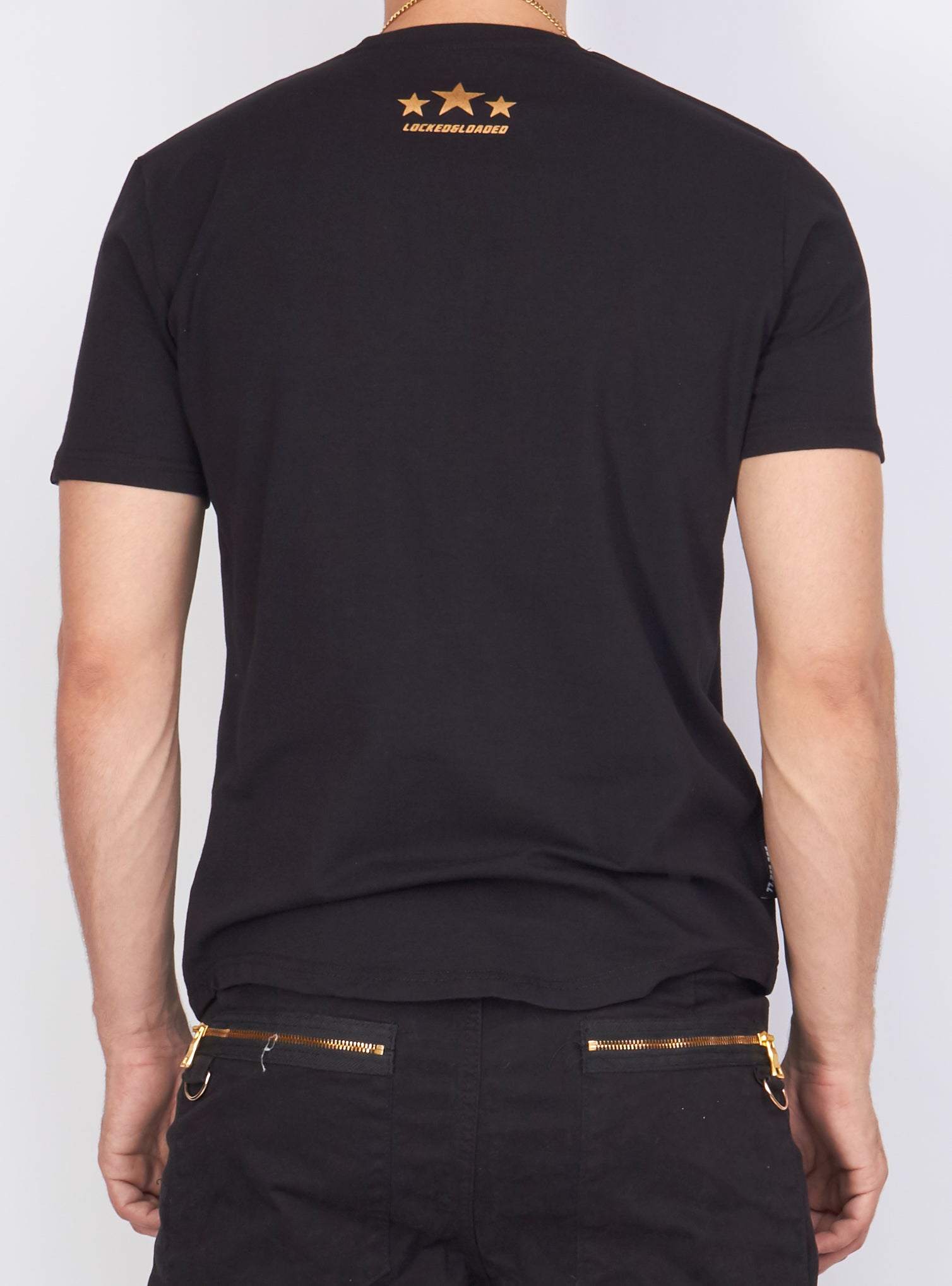 LNL T-Shirt - Strapped Up - Black And Gold